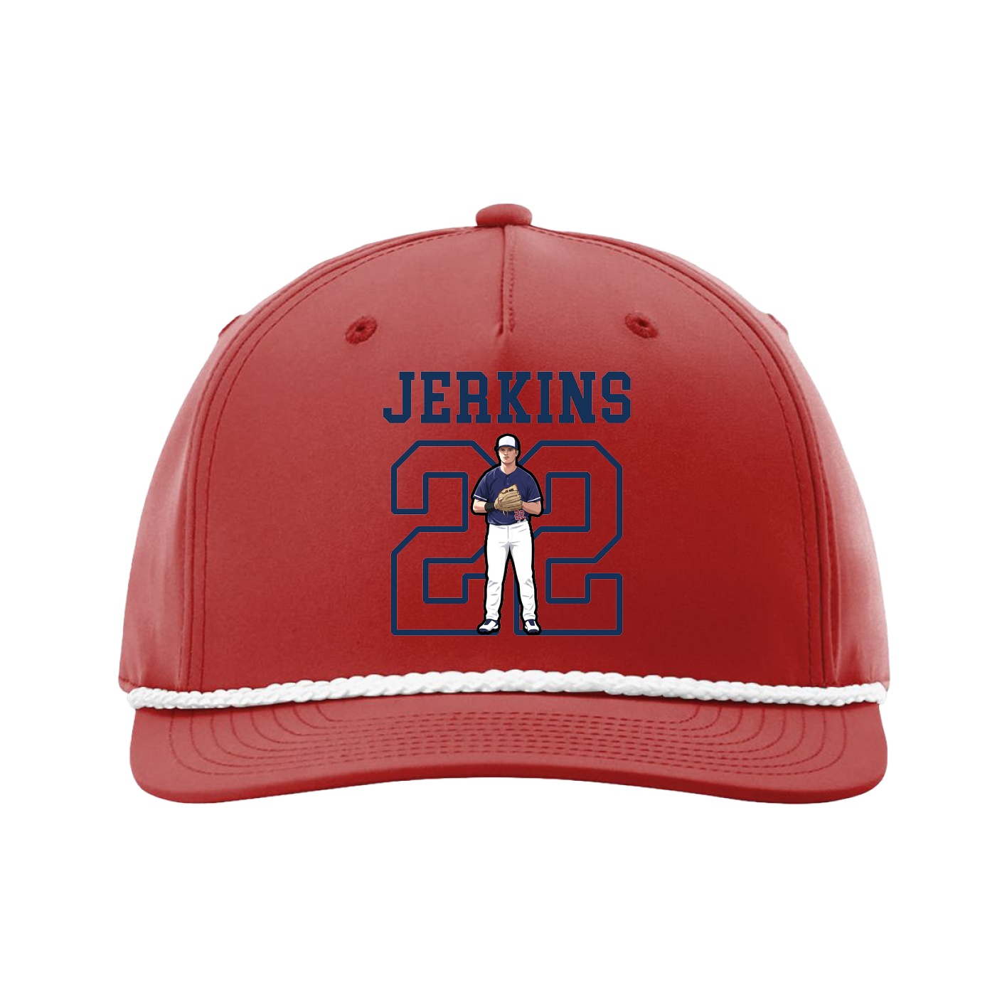 Five-Panel Classic Rope Cap — Shirsey in Red