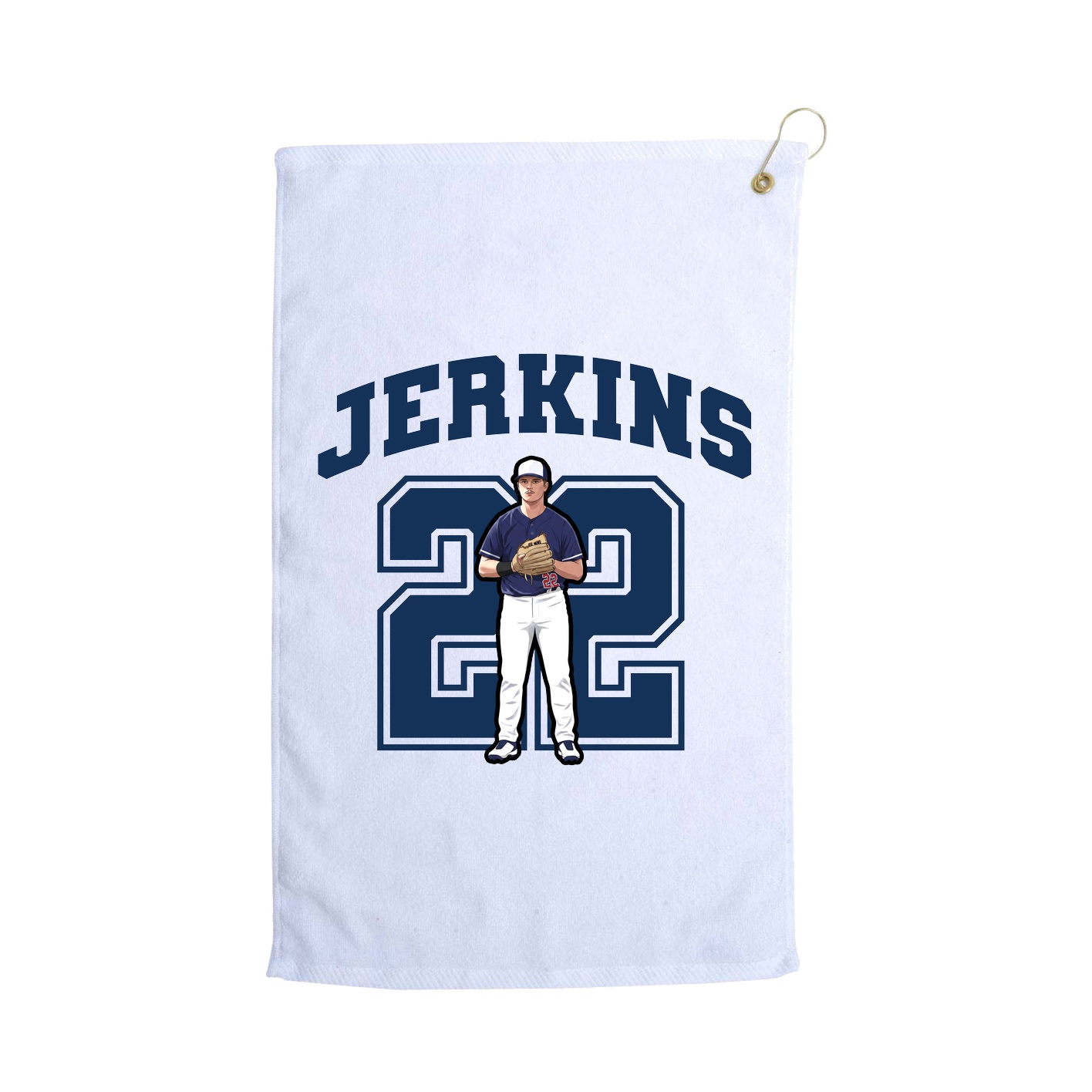 Golf Towel — Number in White