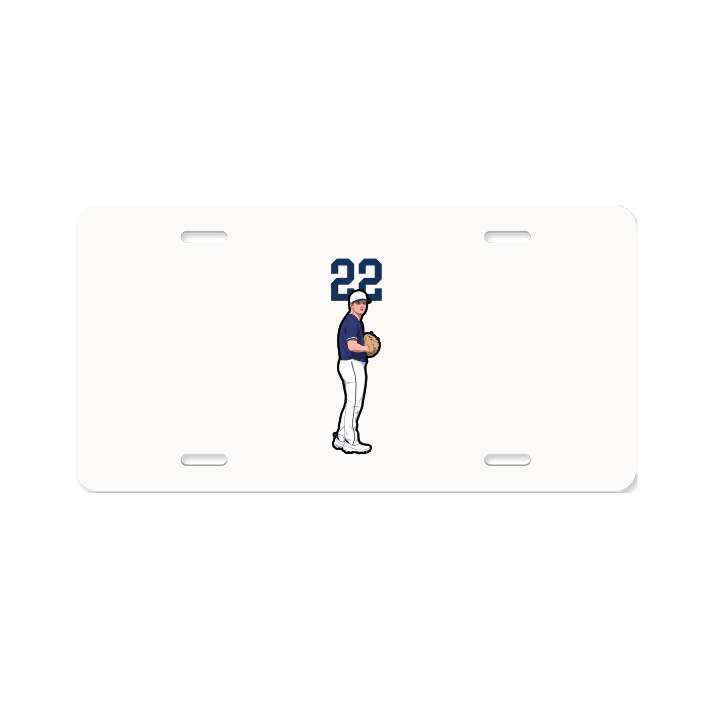 License Plate — Number Top in Classic