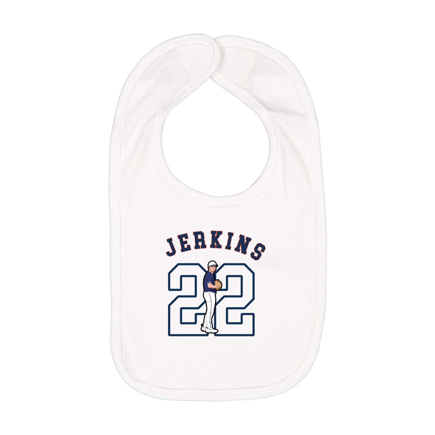 Infant Bib — Shirsey Arch in White