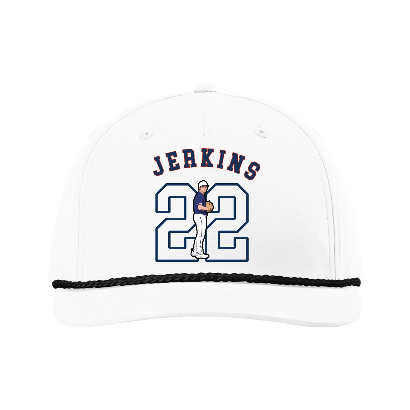 Five-Panel Classic Rope Cap — Shirsey Arch in White