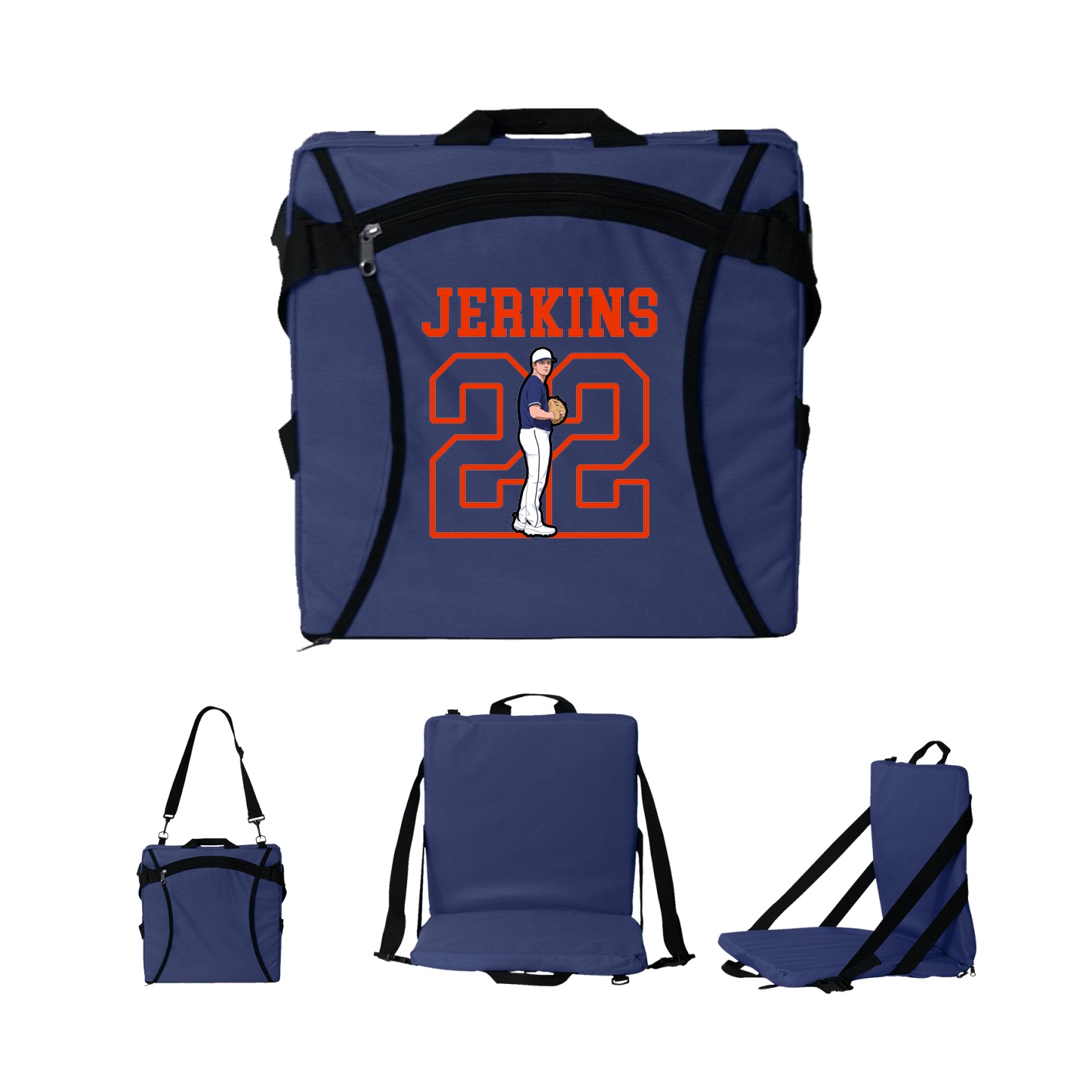 Folding Stadium Seat — Shirsey in Navy