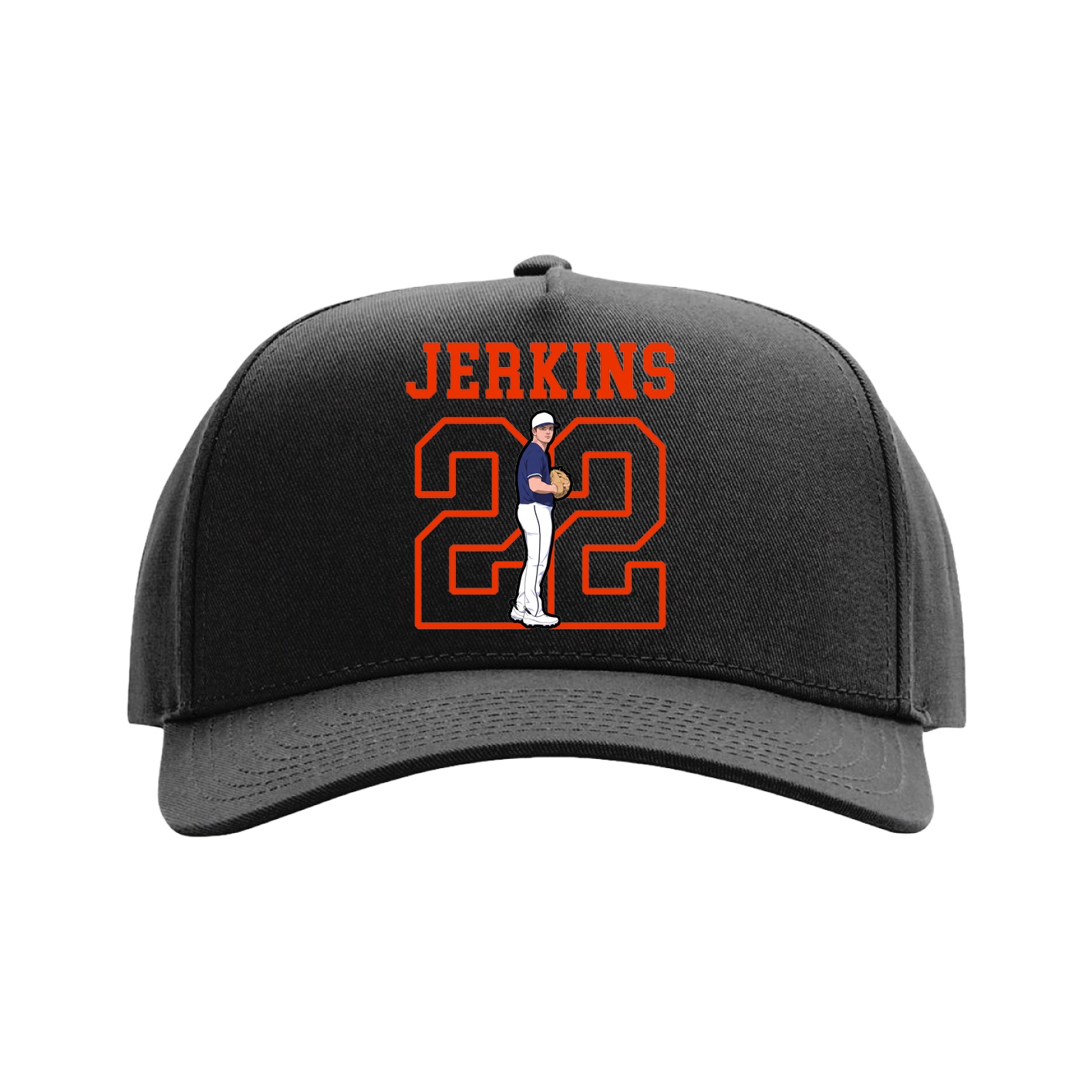 Full Fabric Five-Panel Champ Cap — Shirsey in Black