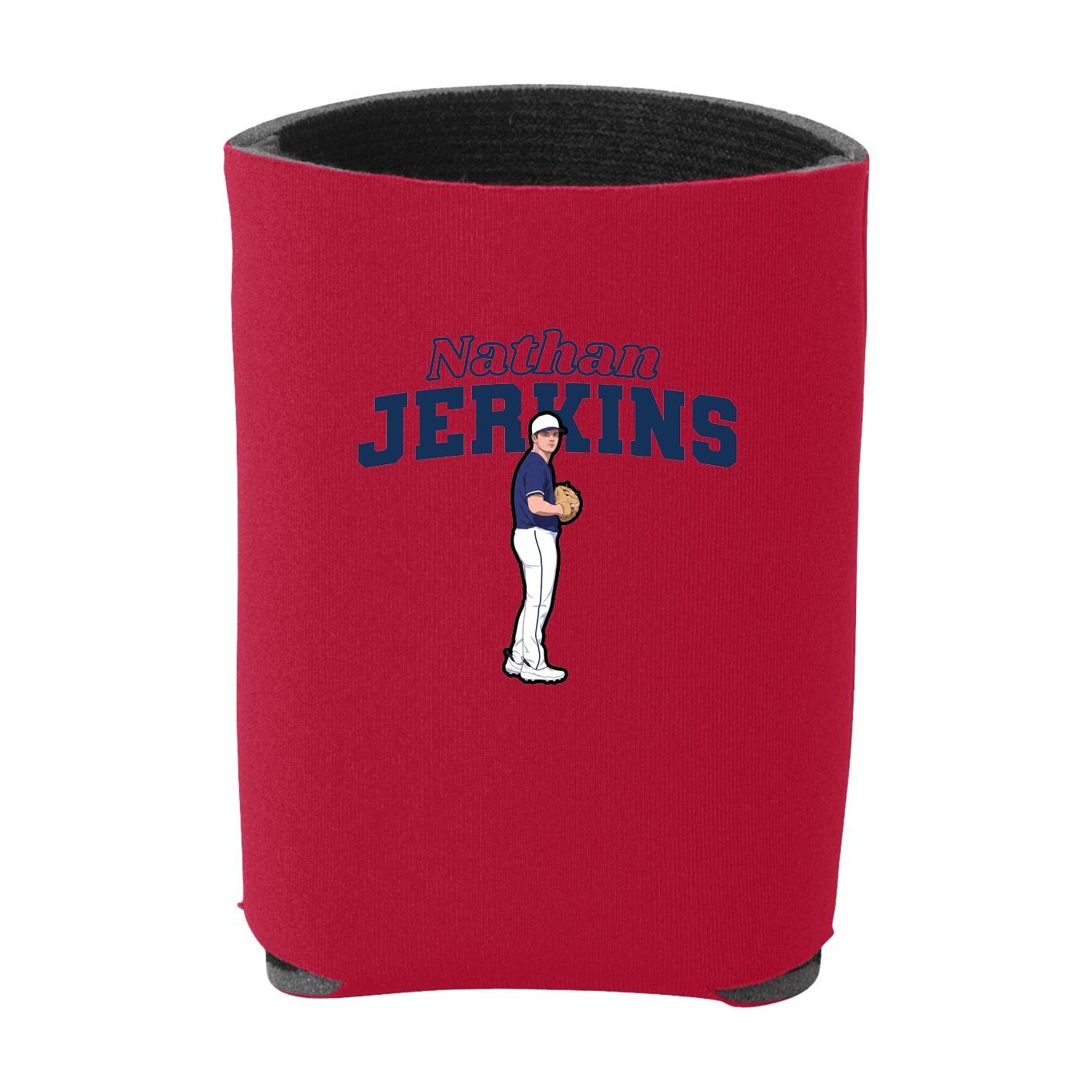Can Holder — Name Arch in Red