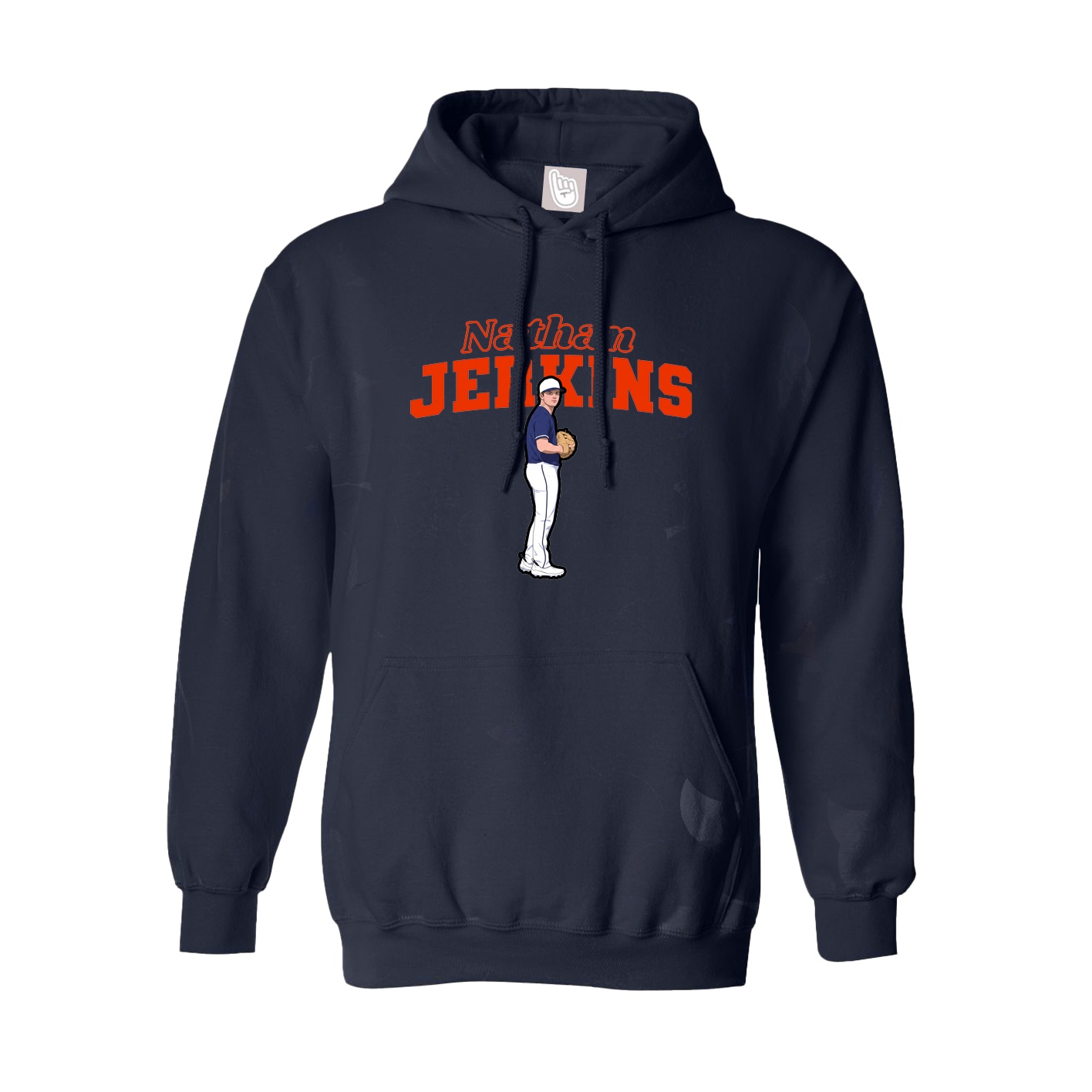 Youth Hoodie — Name Arch in Navy