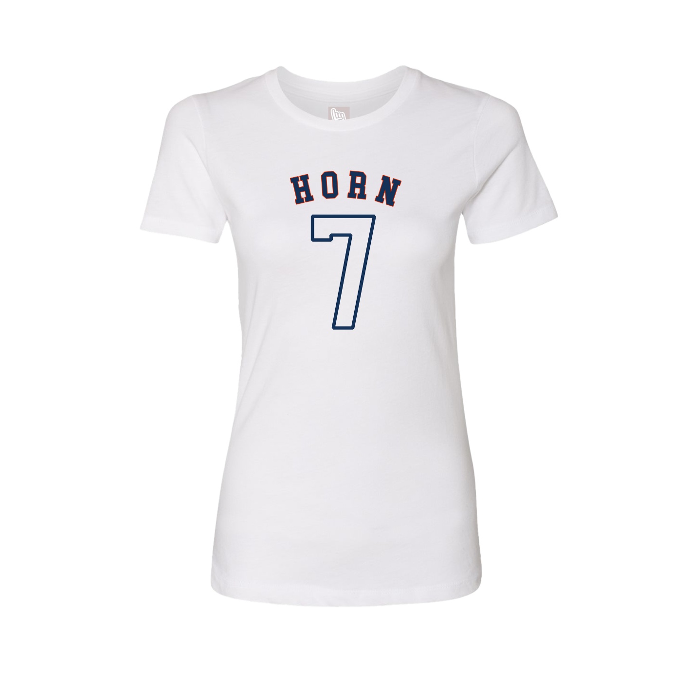Fitted Women's Tee — Shirsey Arch in White