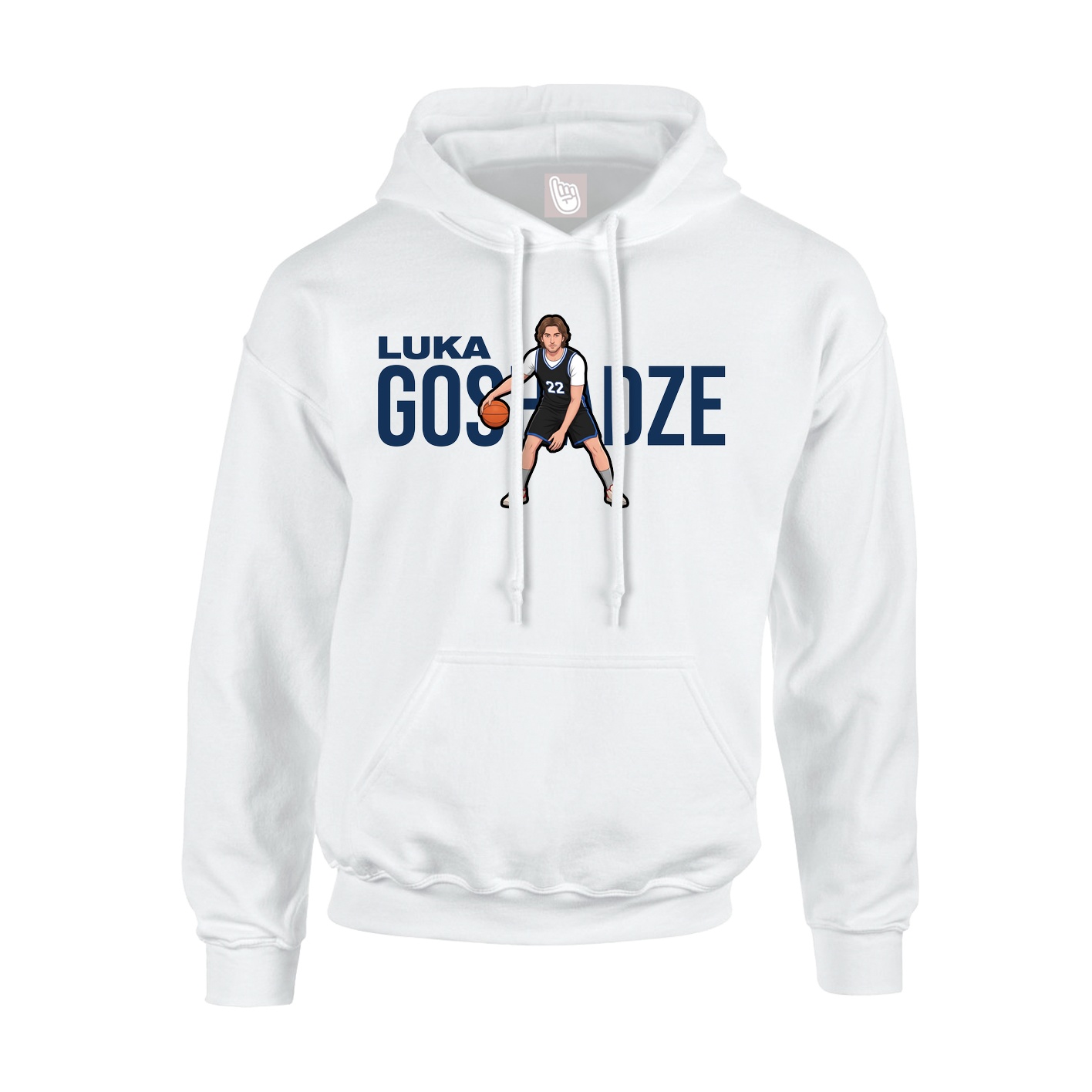 Youth Hoodie — Player Name in White