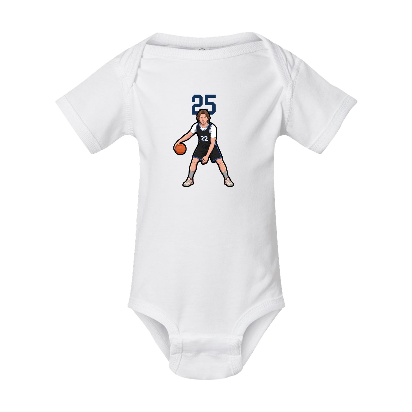Baby Onesie — Number Top in White