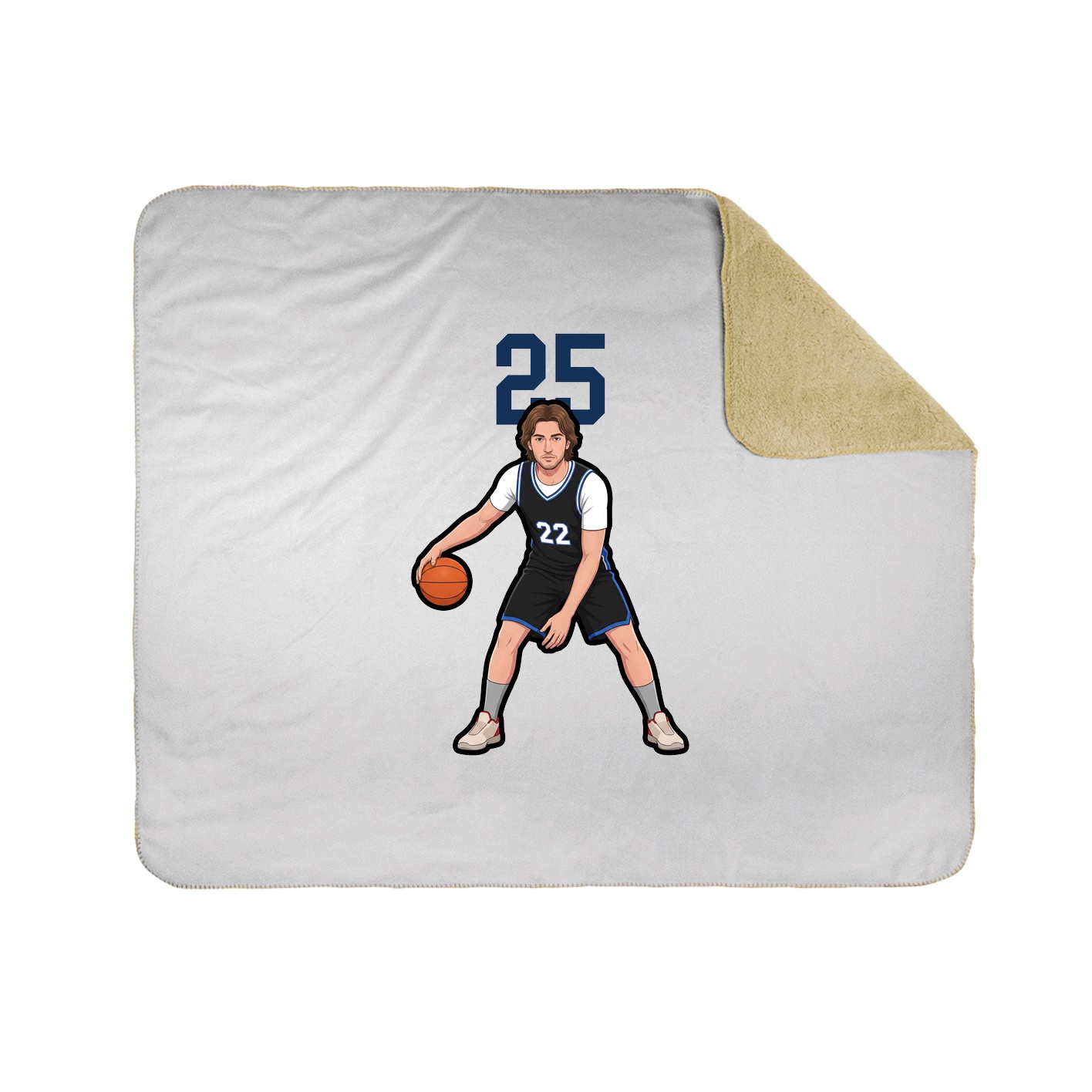 Throw Blanket — Number Top in White
