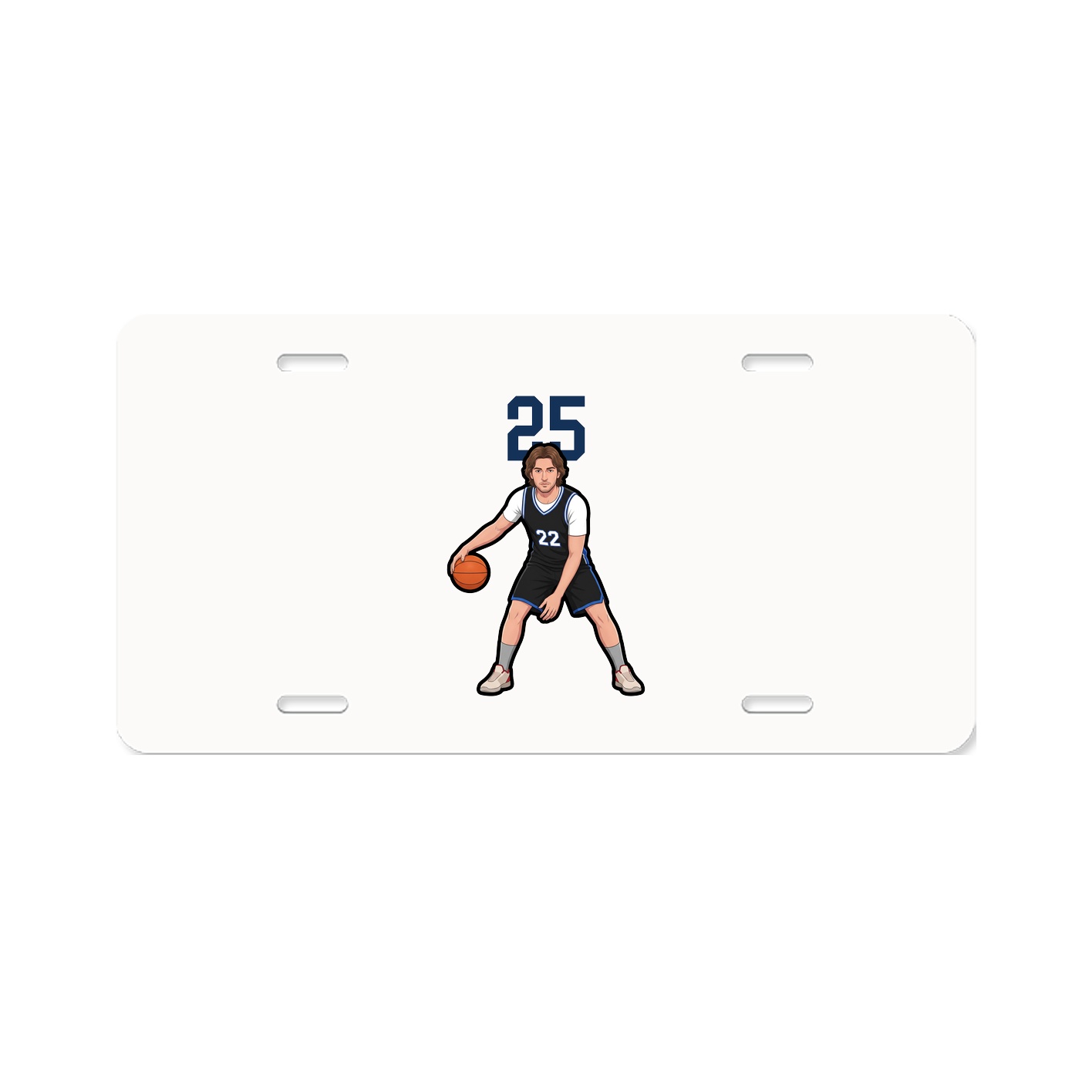 License Plate — Number Top in Classic