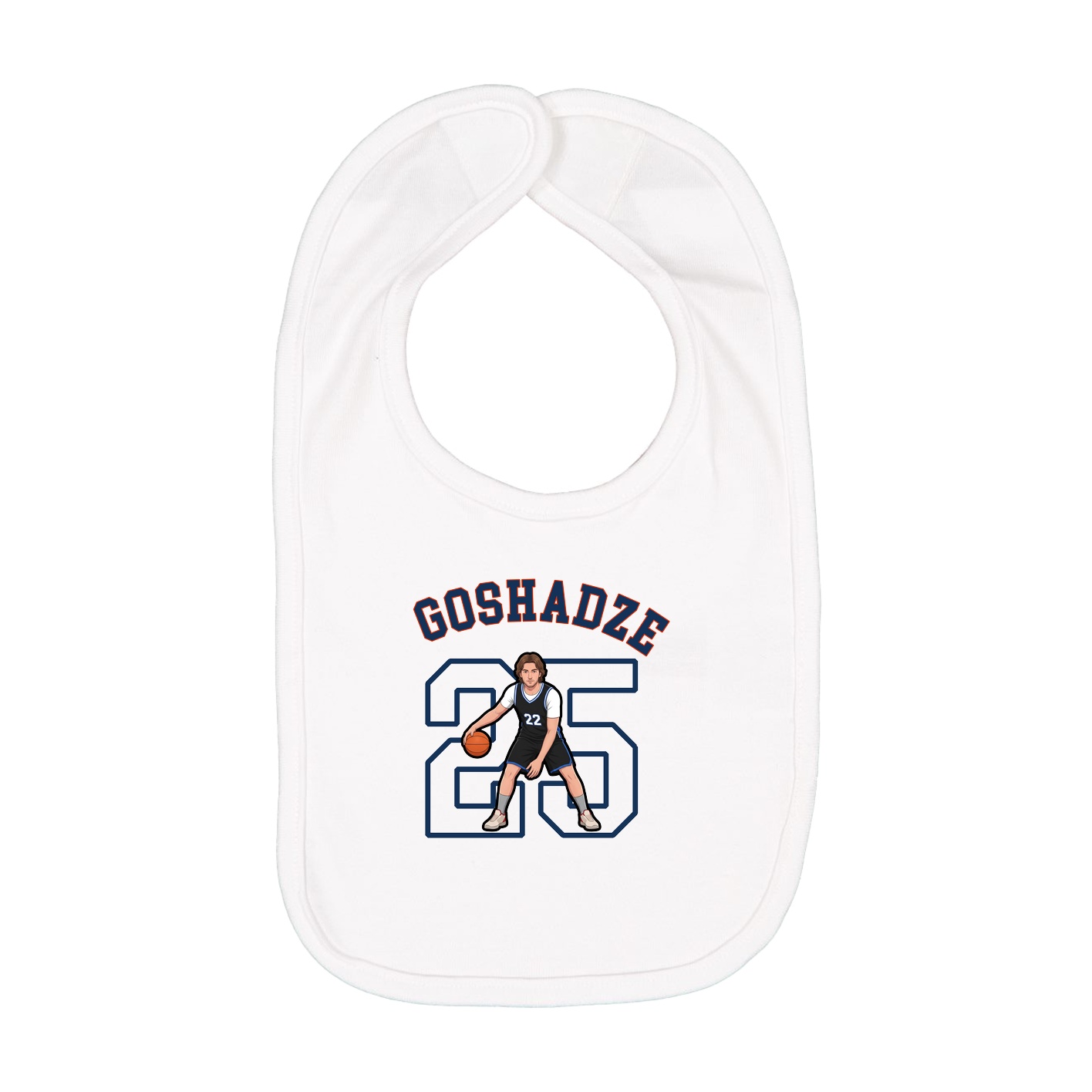 Infant Bib — Shirsey Arch in White