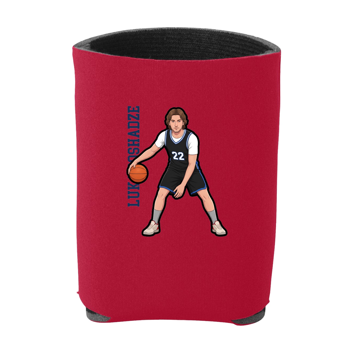 Can Holder — Name Vertical in Red