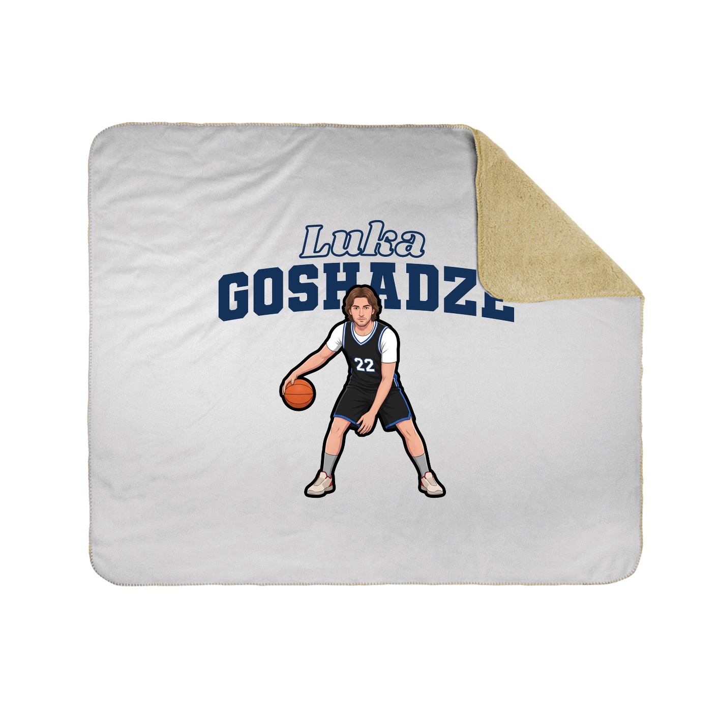 Throw Blanket — Name Arch in White