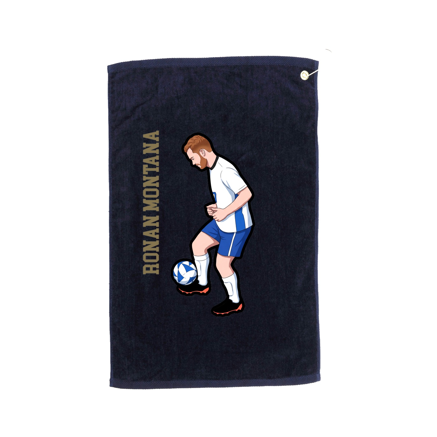 Golf Towel — Name Vertical in Navy