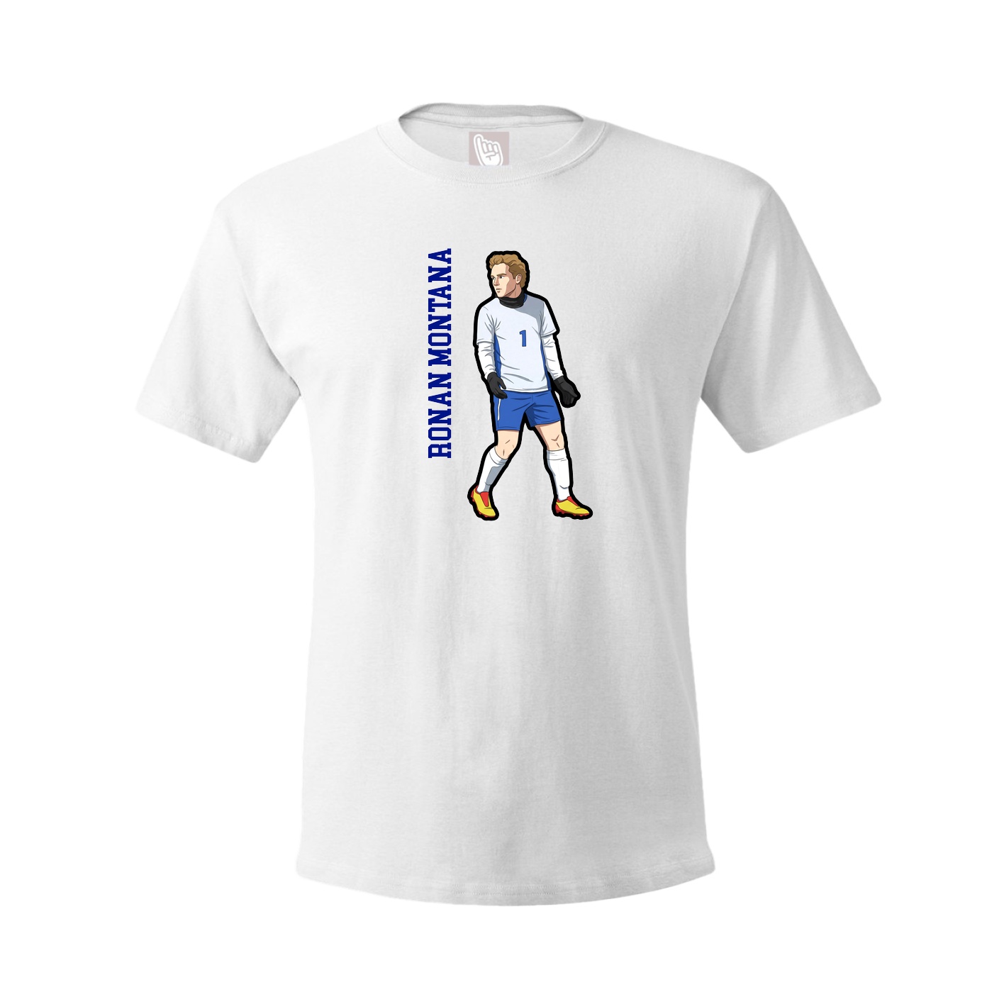 Youth Tee — Name Vertical in White