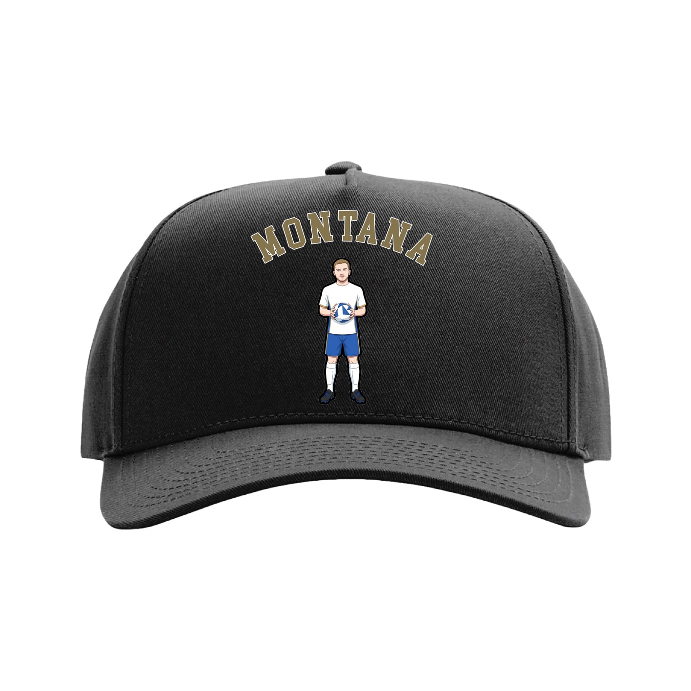 Full Fabric Five-Panel Champ Cap — Shirsey Arch in Black