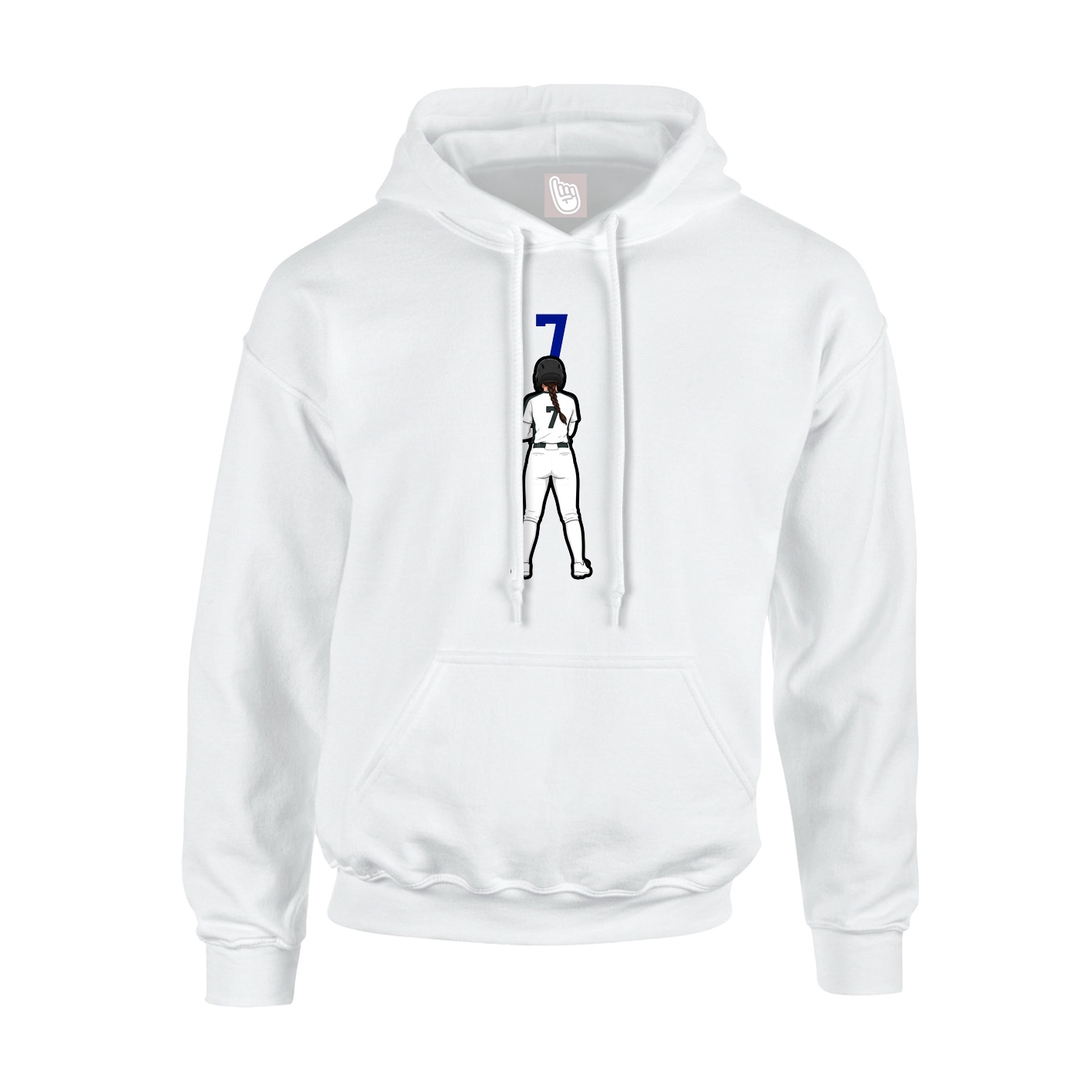 Hoodie — Number Top in White