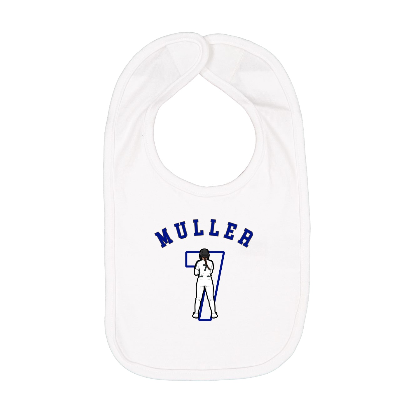 Infant Bib — Shirsey Arch in White