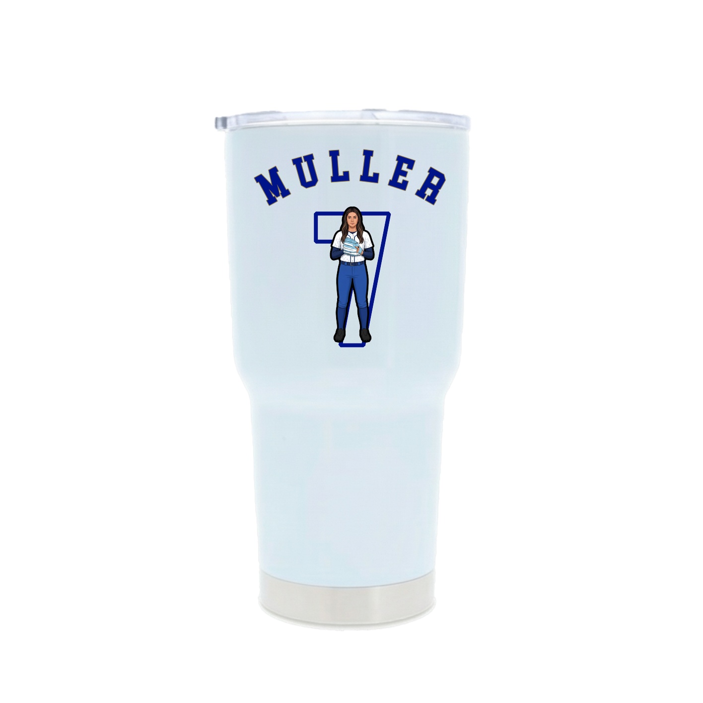 30oz Stainless Steel Tumbler — Shirsey Arch in White