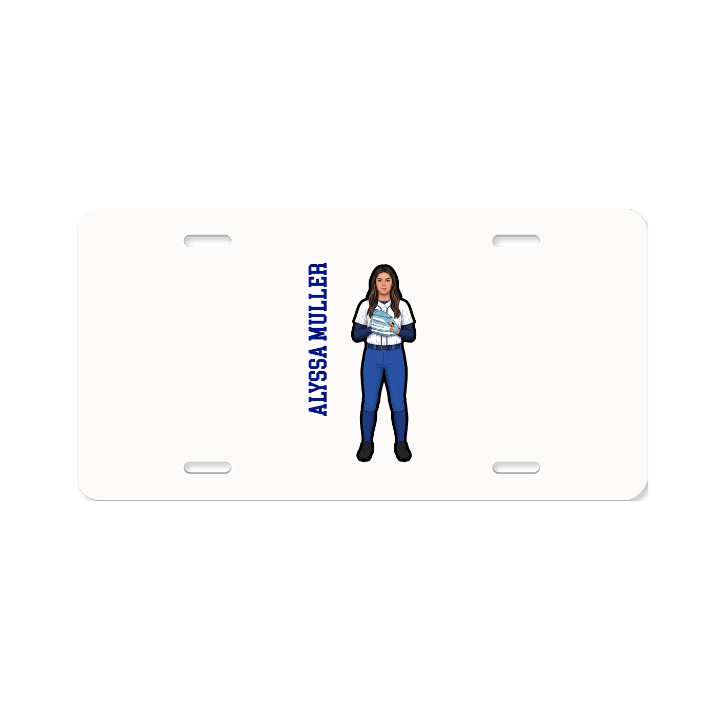 License Plate — Name Vertical in Classic