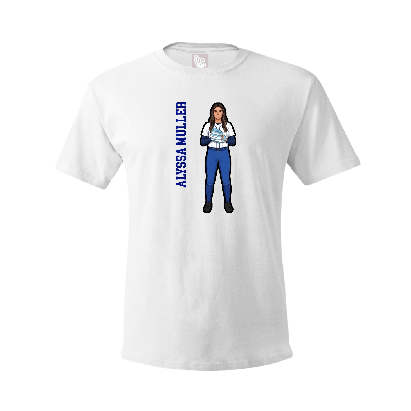 Youth Tee — Name Vertical in White