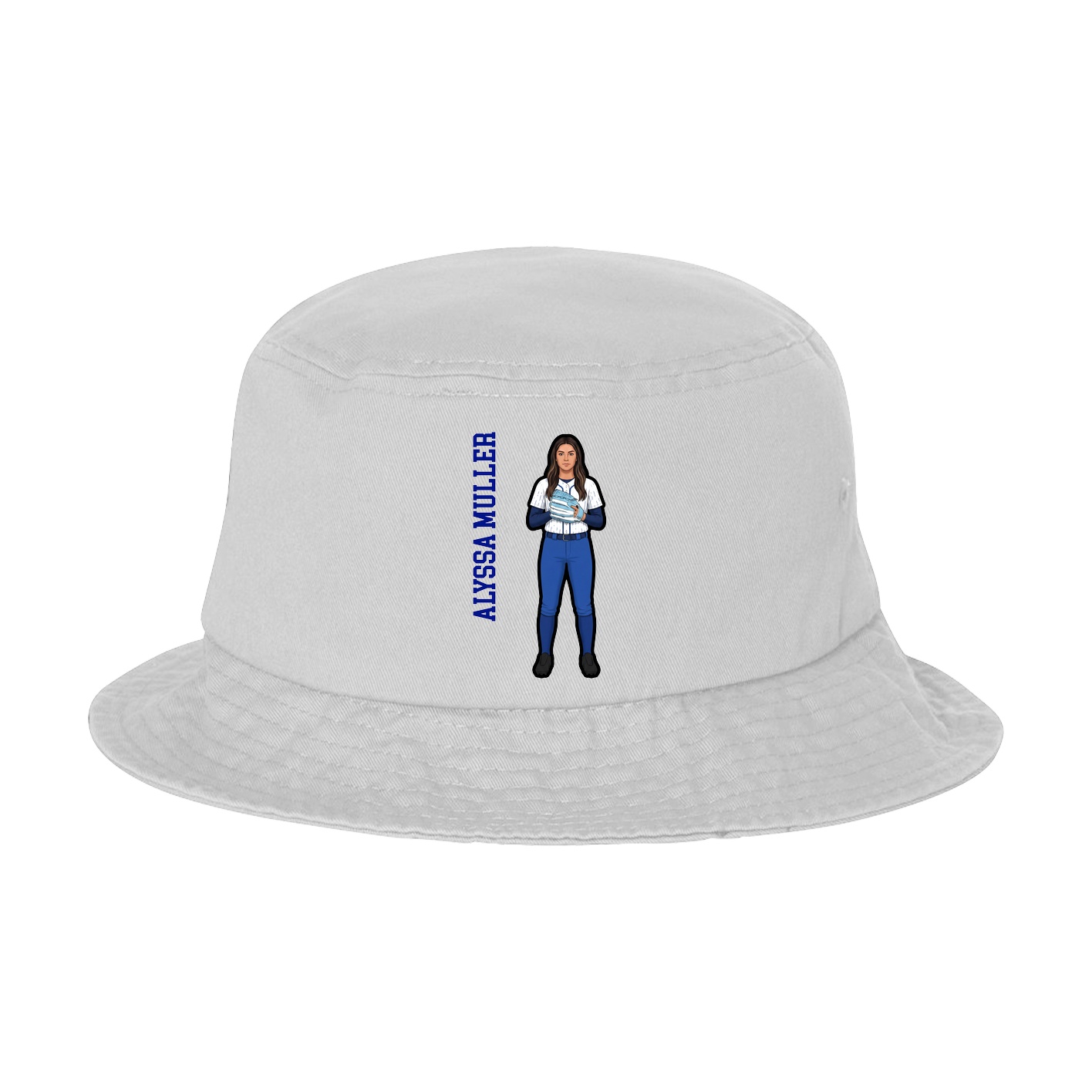 Bucket Cap — Name Vertical in White