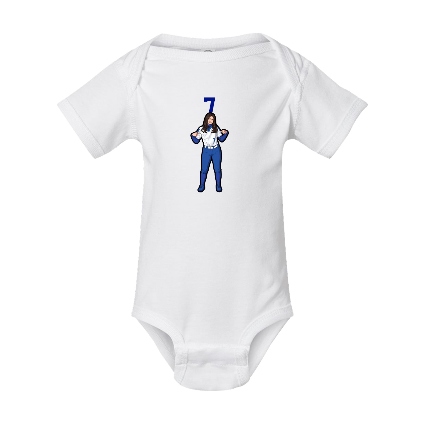 Baby Onesie — Number Top in White