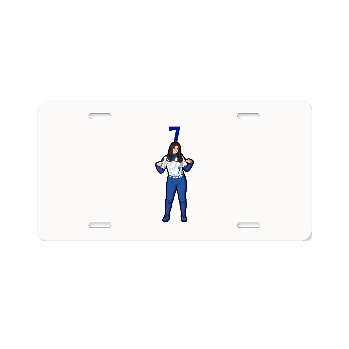License Plate — Number Top in Classic