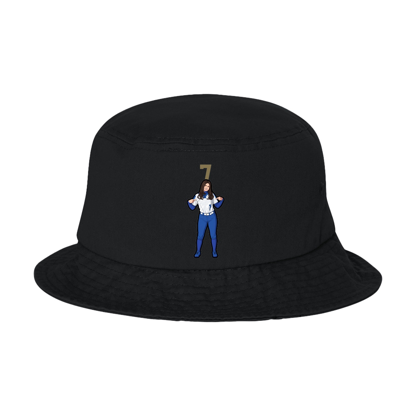 Bucket Cap — Number Top in Black