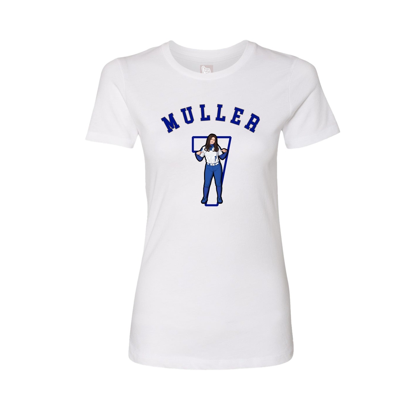 Fitted Women's Tee — Shirsey Arch in White
