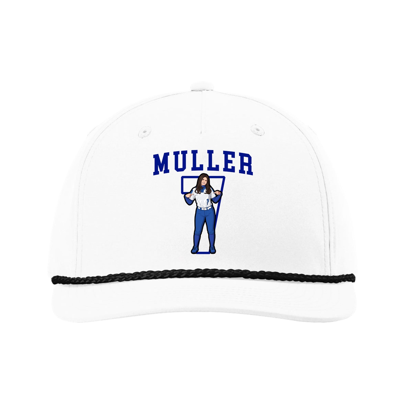 Five-Panel Classic Rope Cap — Shirsey in White