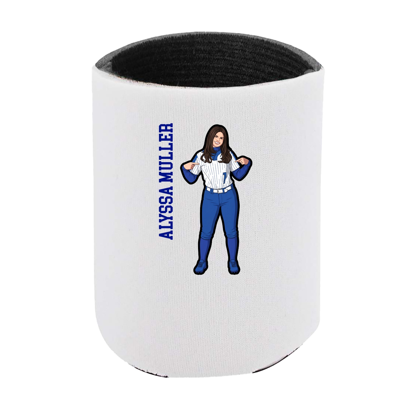 Can Holder — Name Vertical in White
