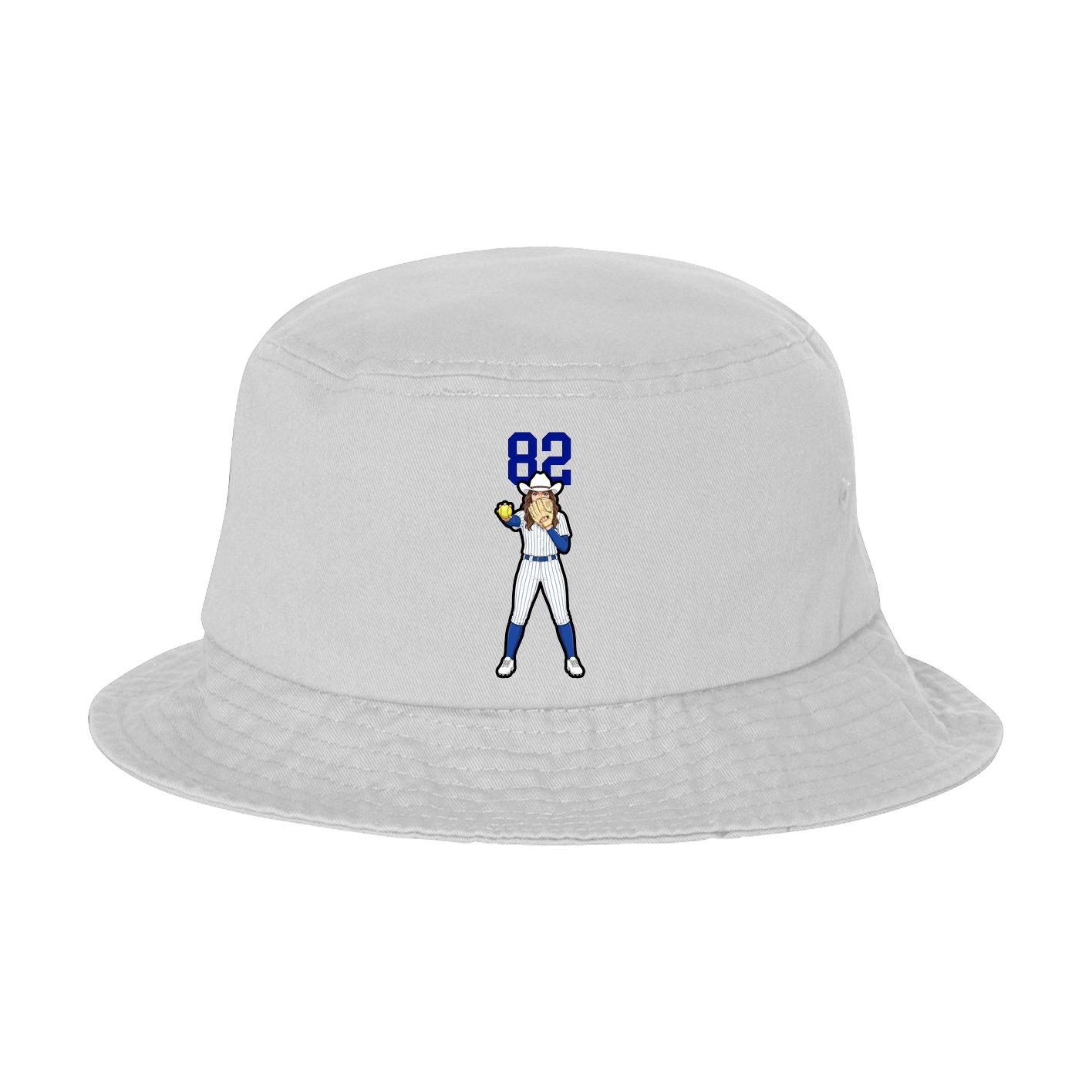 Bucket Cap — Number Top in White