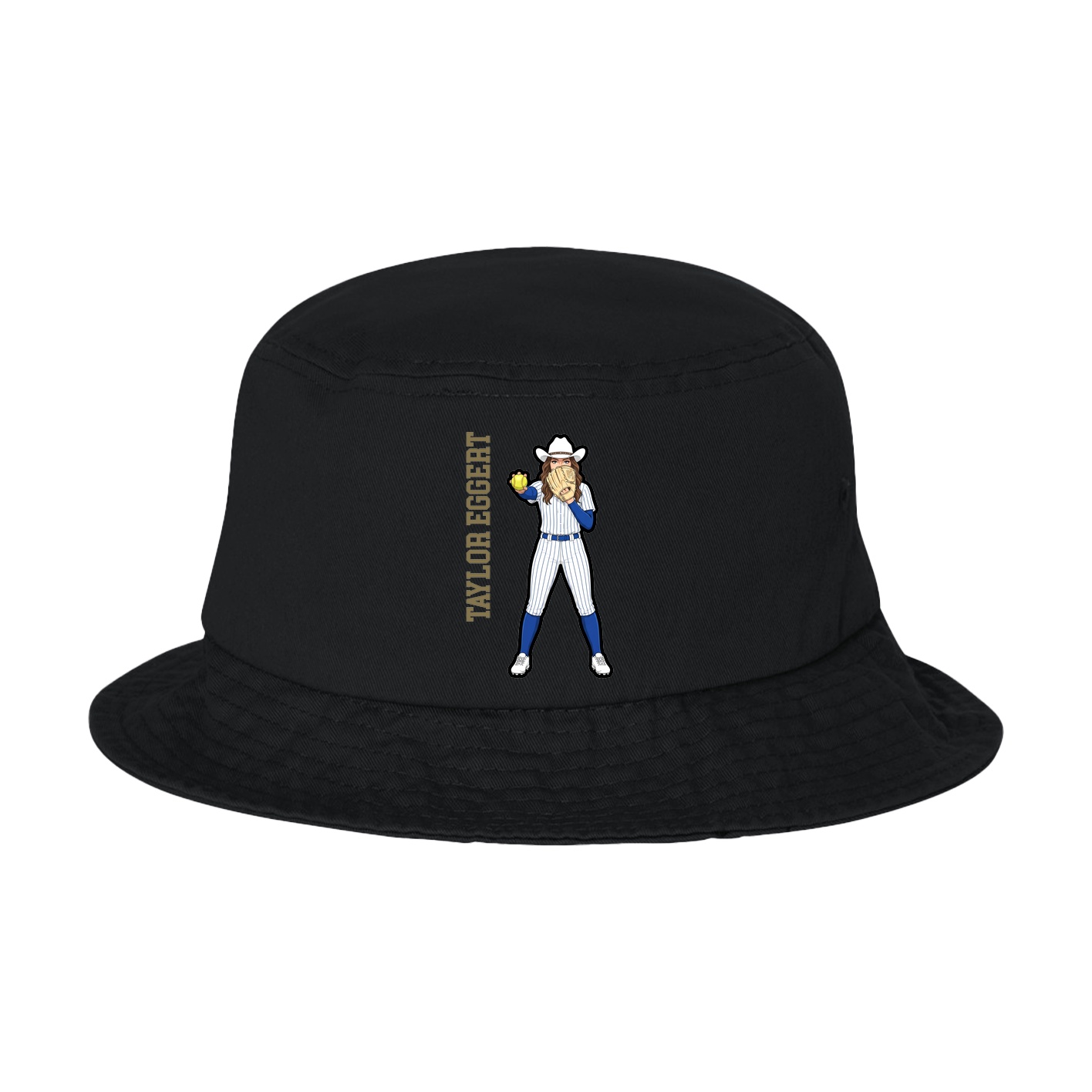 Bucket Cap — Name Vertical in Black
