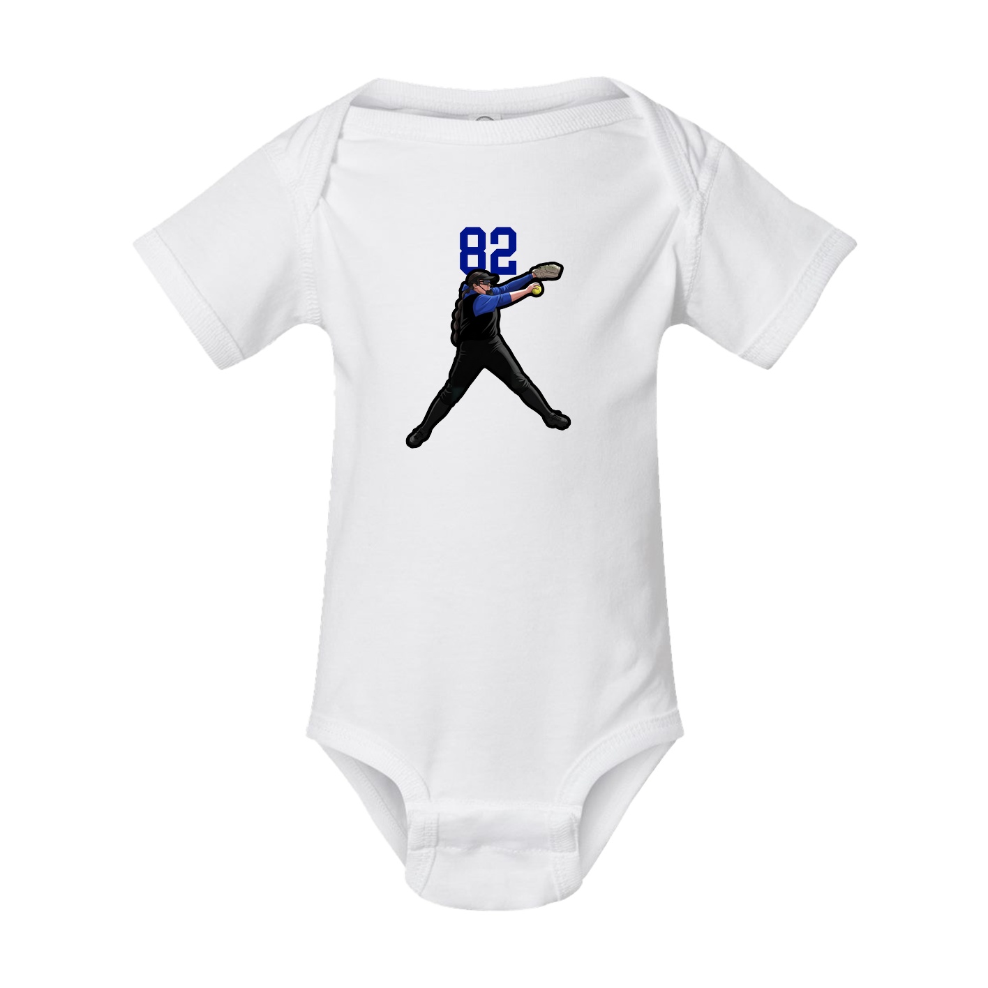 Baby Onesie — Number Top in White