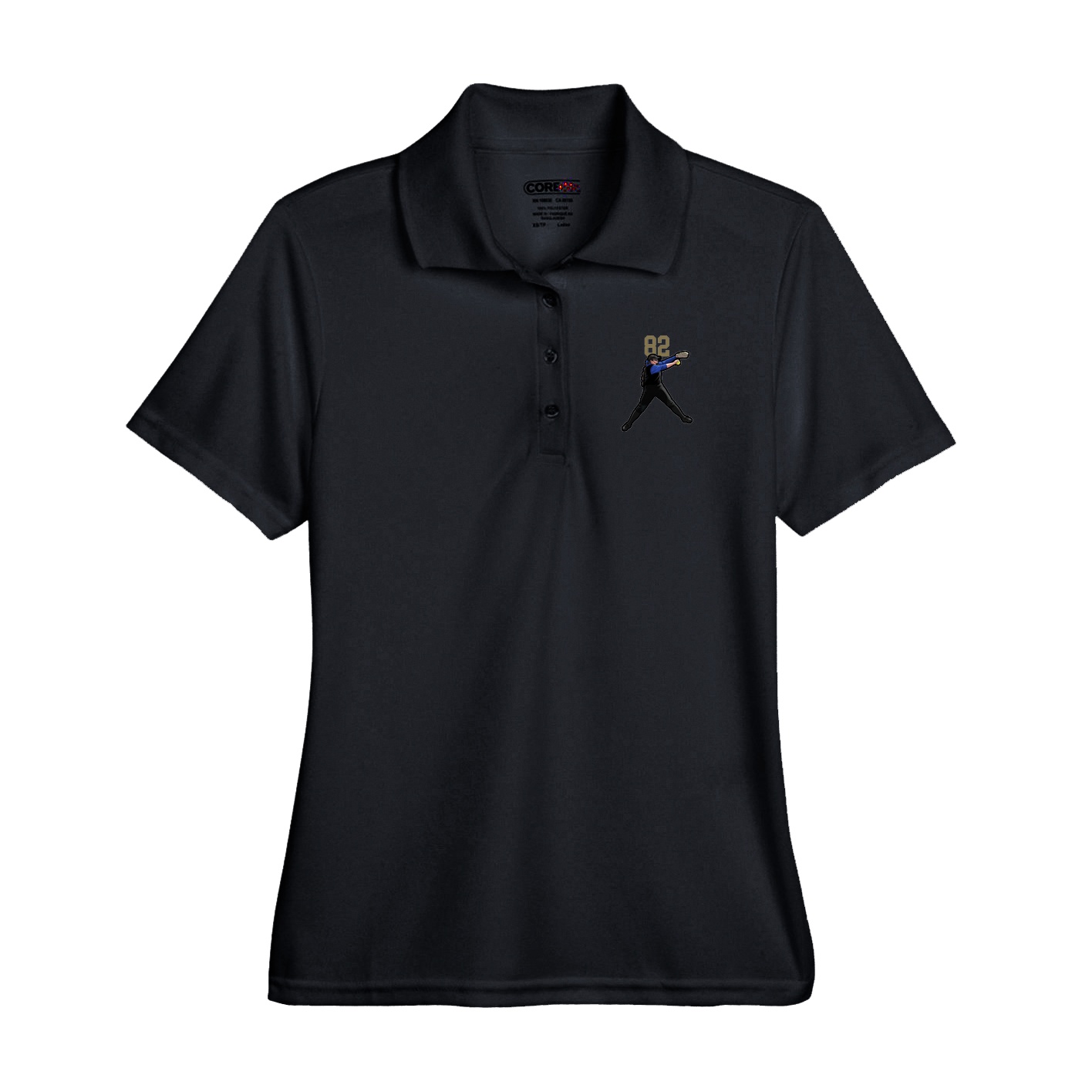 Performance Polo — Number Top in Black