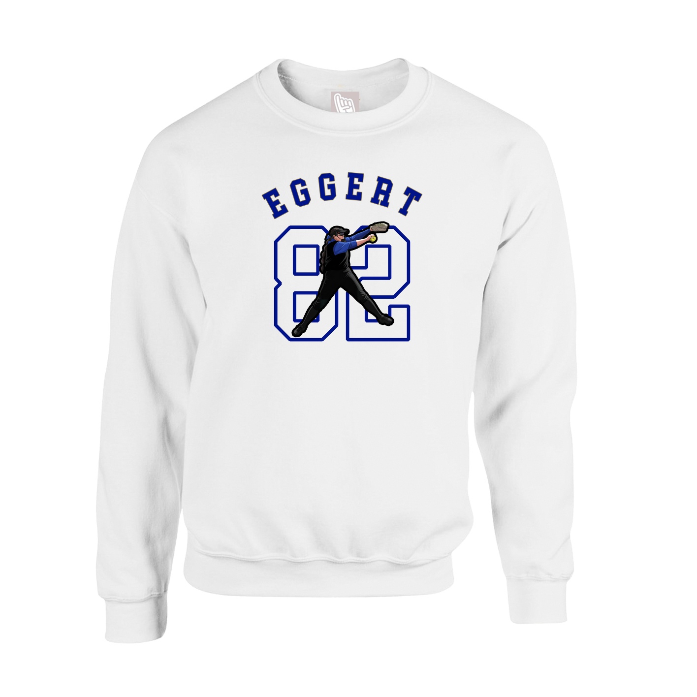 Fleece Crew — Shirsey Arch in White