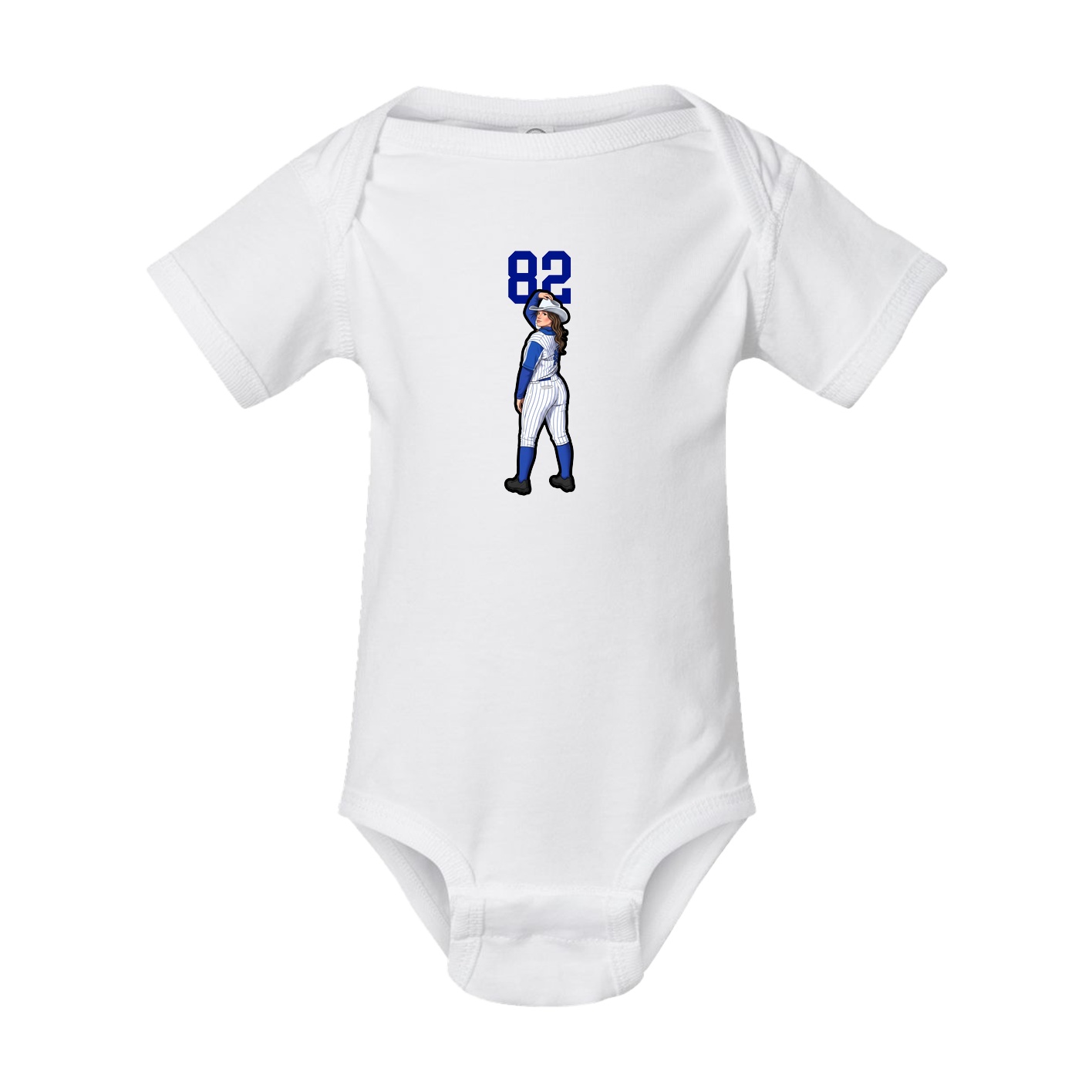 Baby Onesie — Number Top in White