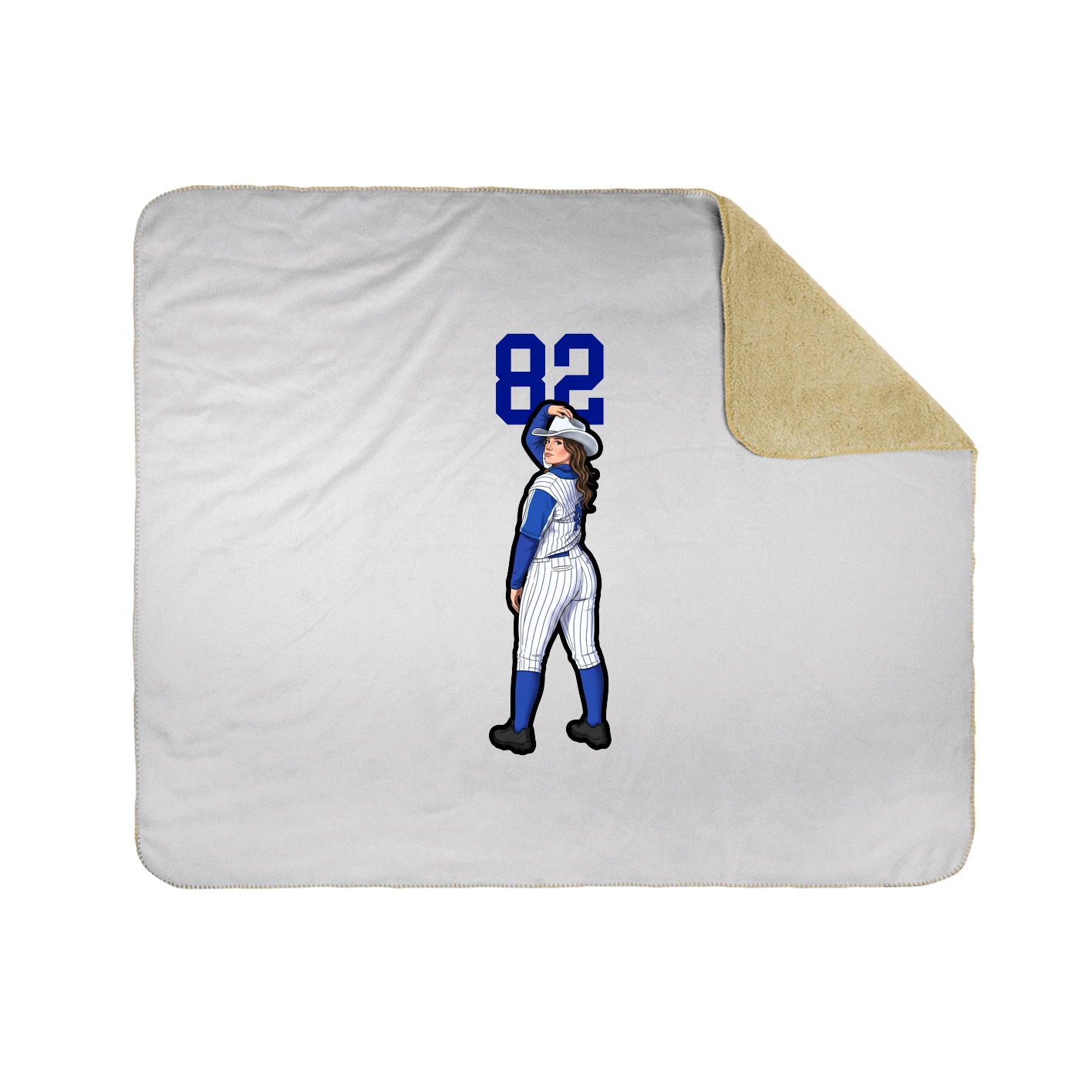 Throw Blanket — Number Top in White