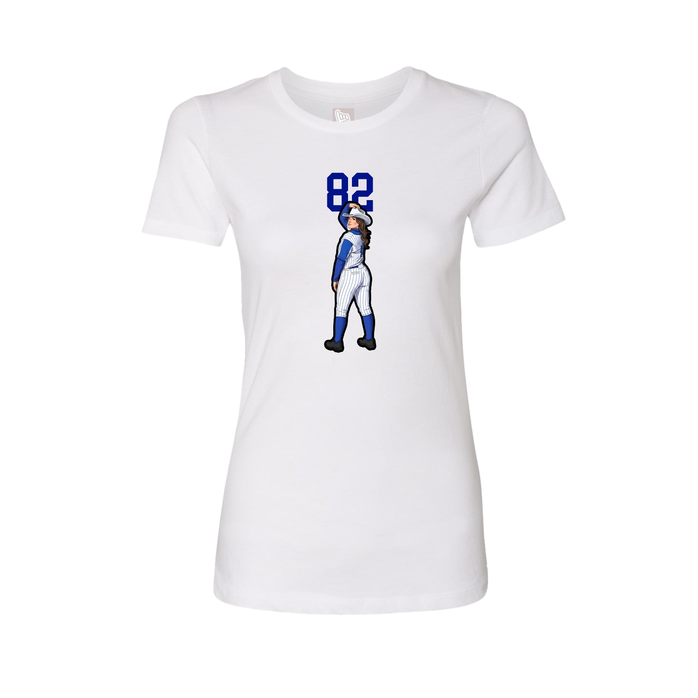 Womens Tee — Number Top in White