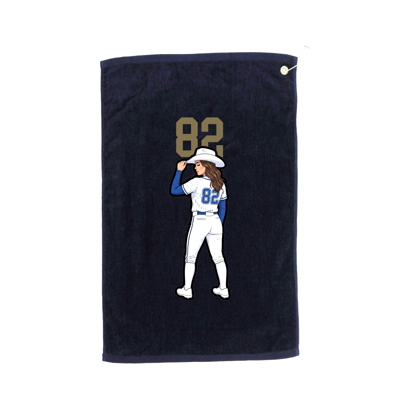 Golf Towel — Number Top in Navy