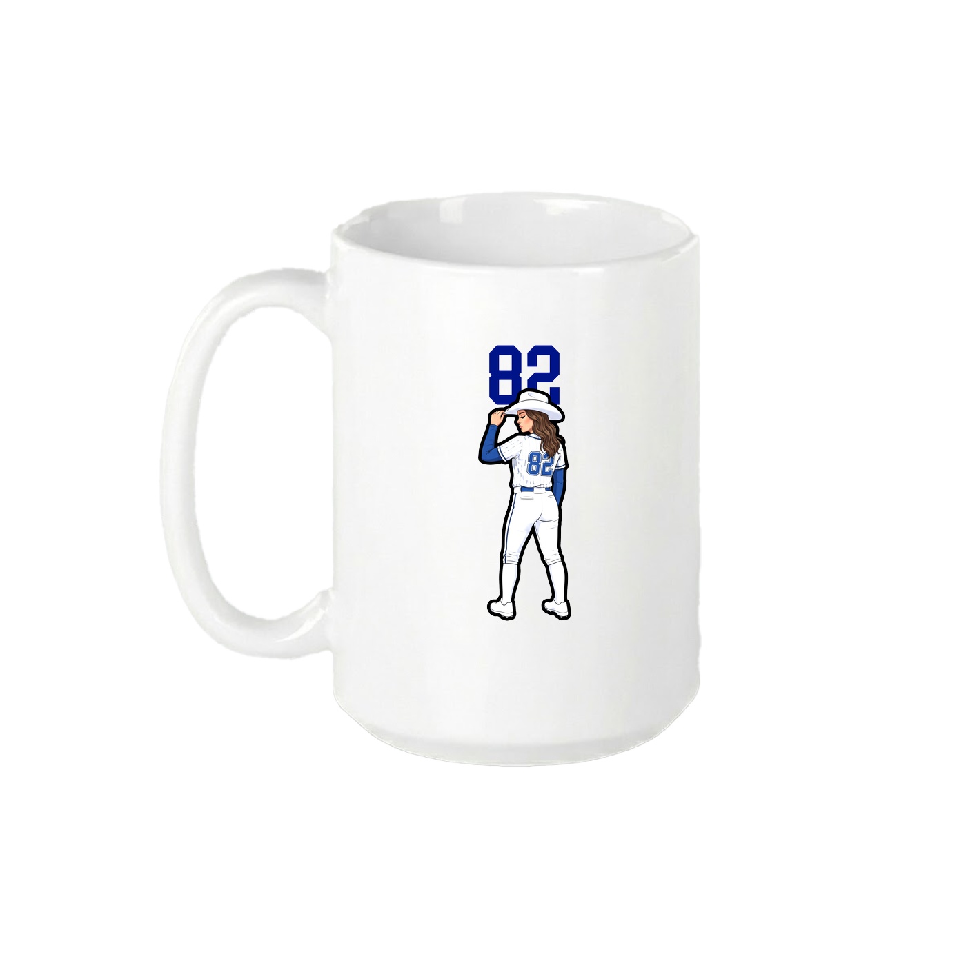 15oz Coffee Mug — Number Top in White
