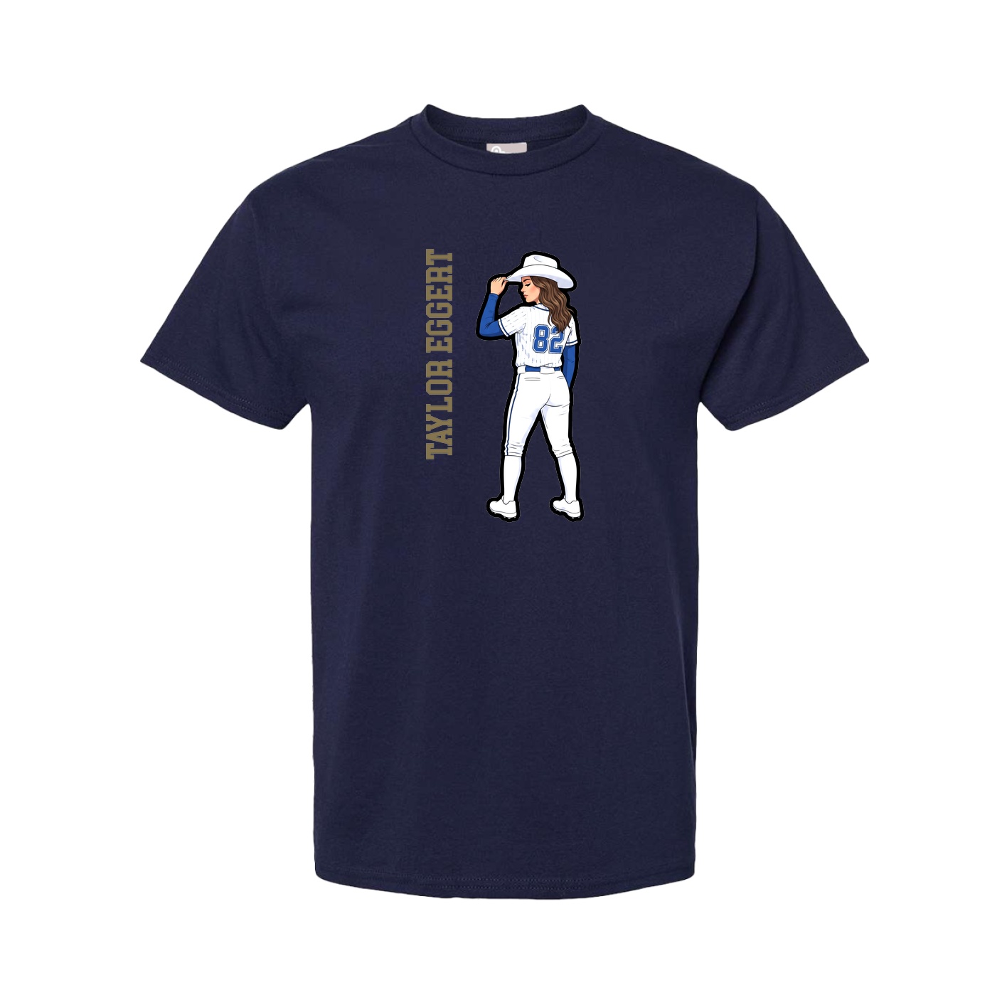 Tee — Name Vertical in Navy