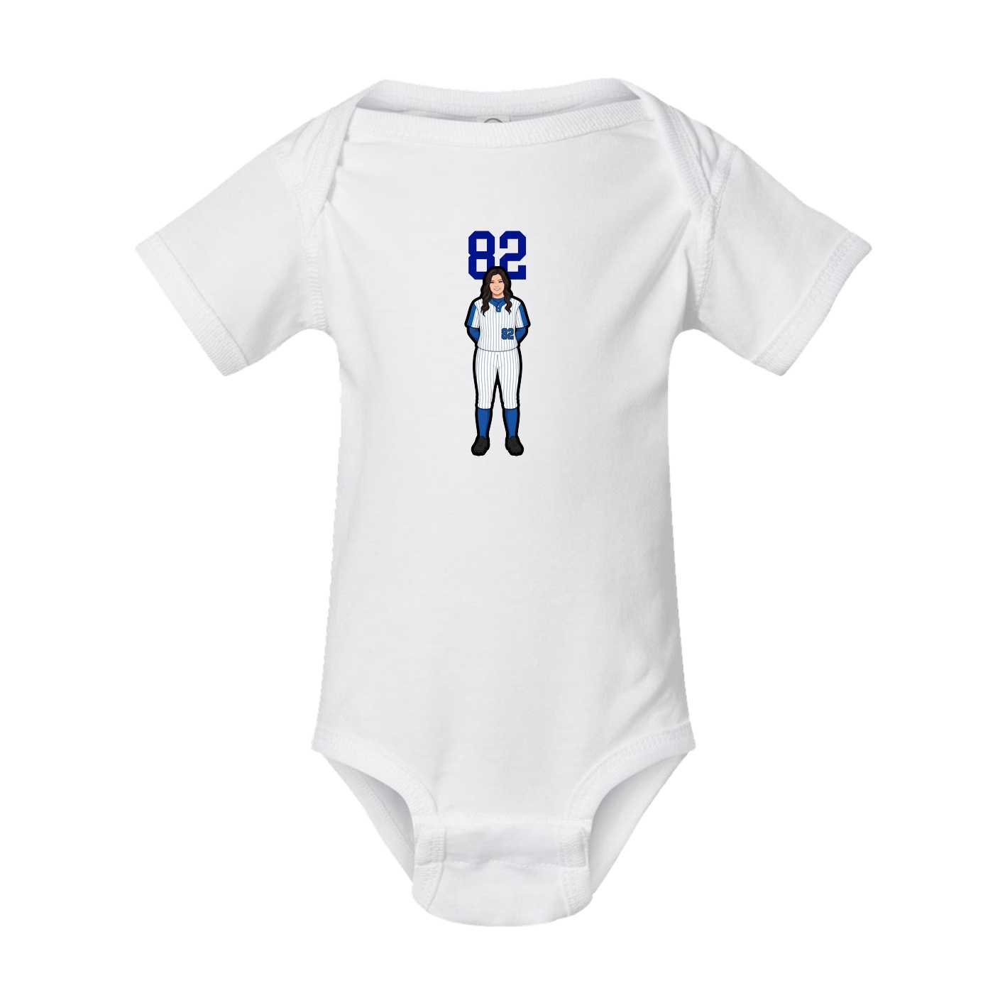 Baby Onesie — Number Top in White