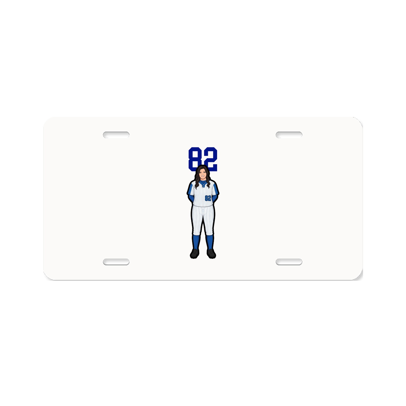 License Plate — Number Top in Classic
