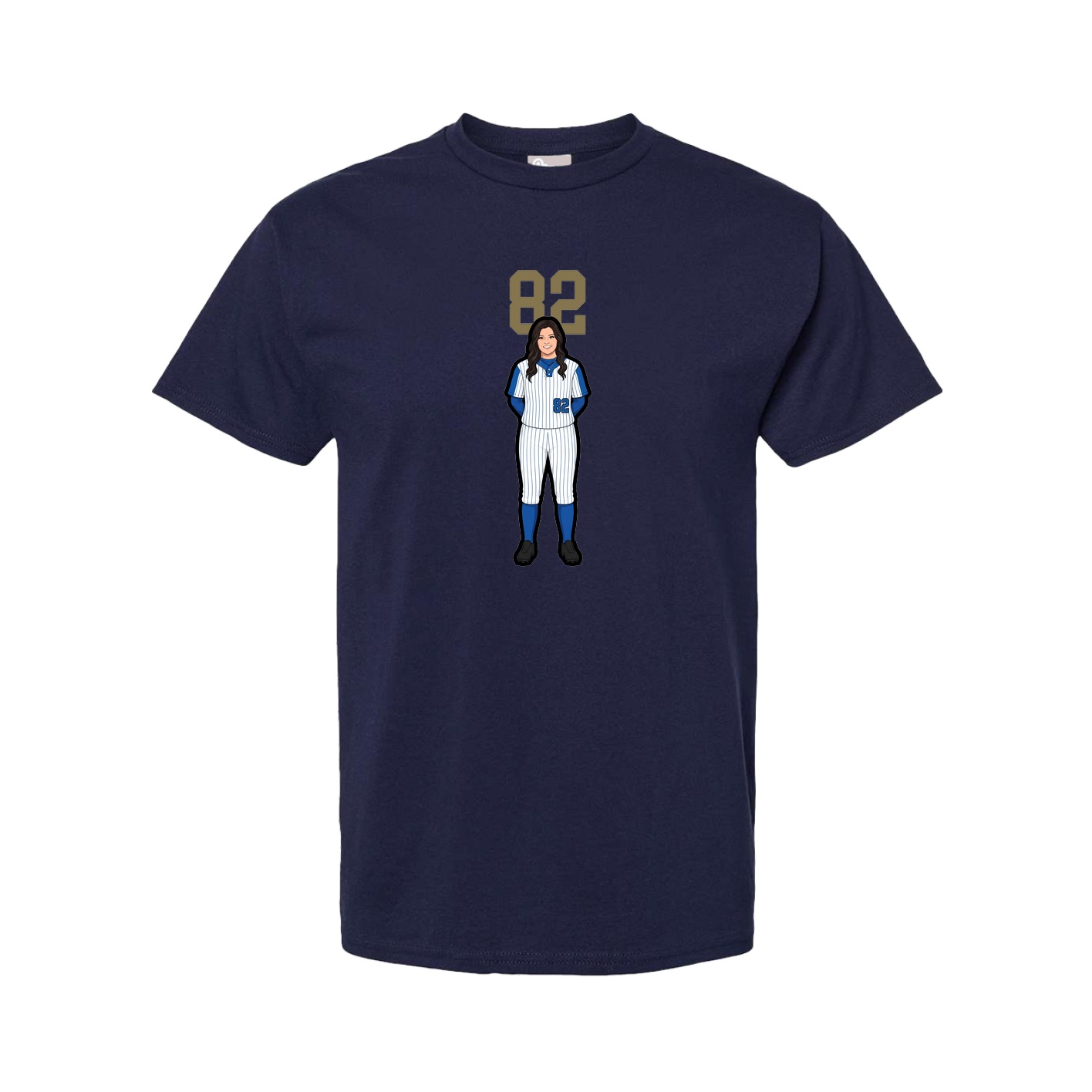 Tee — Number Top in Navy