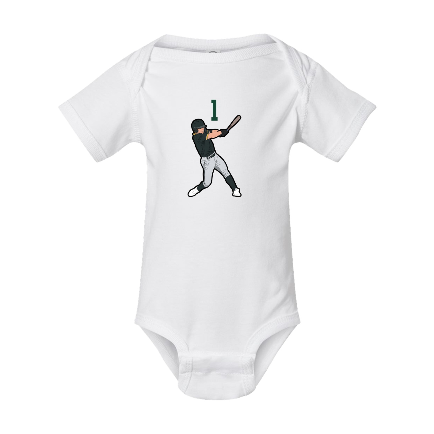 Baby Onesie — Number Top in White