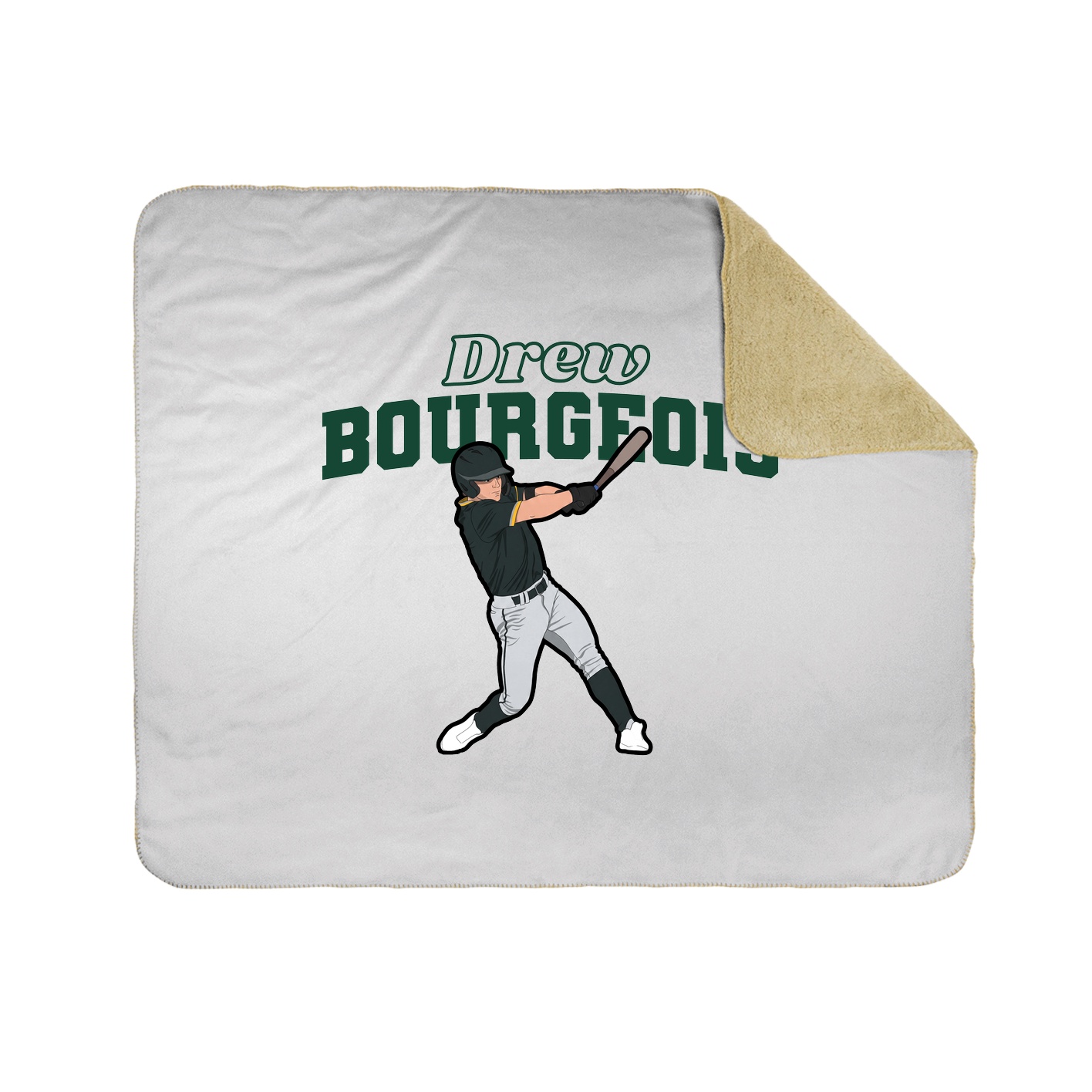 Throw Blanket — Name Arch in White