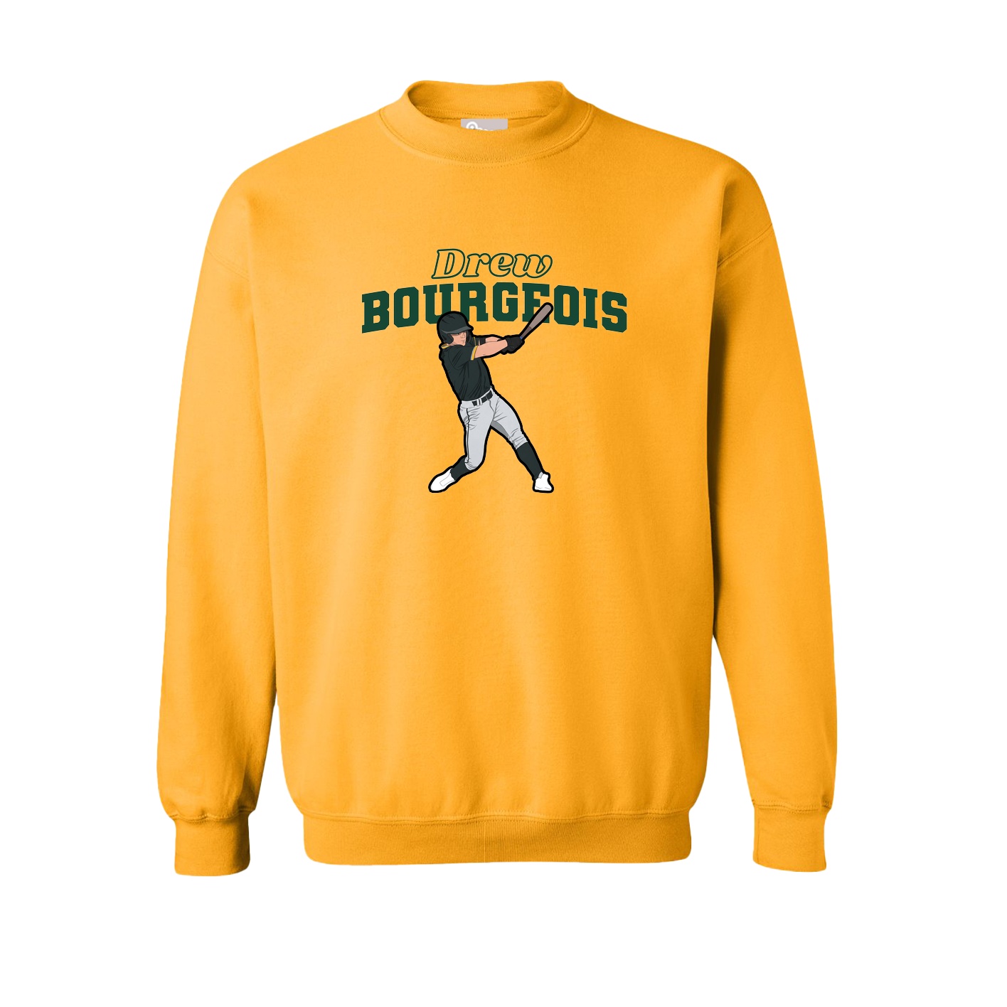 Fleece Crew — Name Arch in Gold