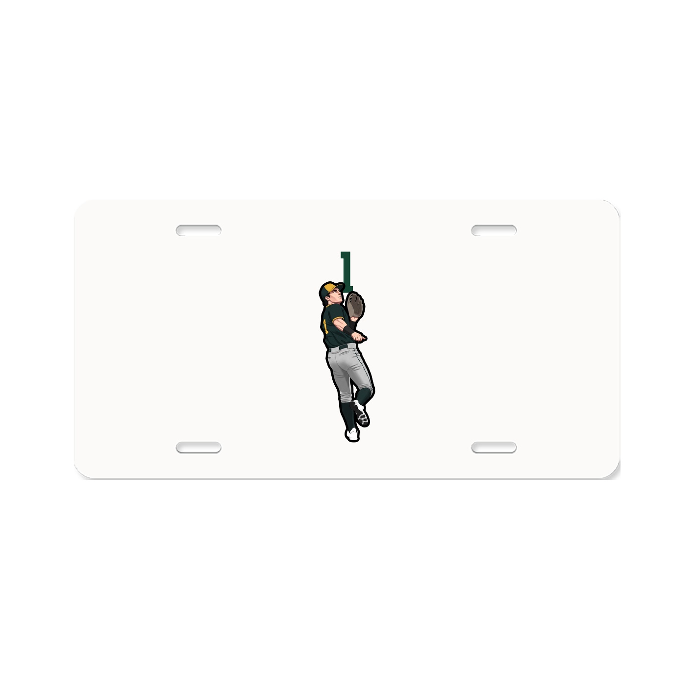 License Plate — Number Top in Classic